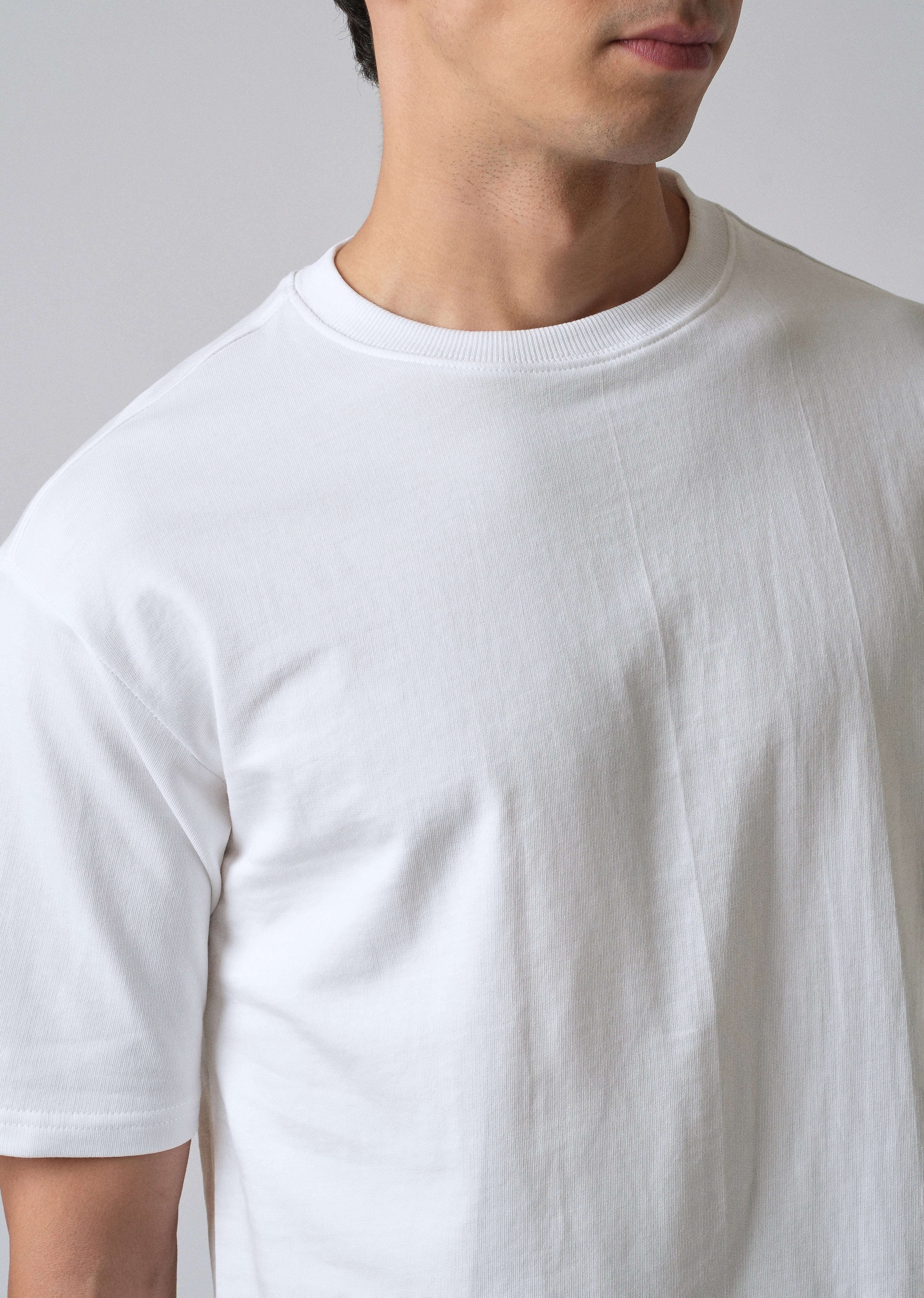 White Basic Relaxed Fit T-shirt