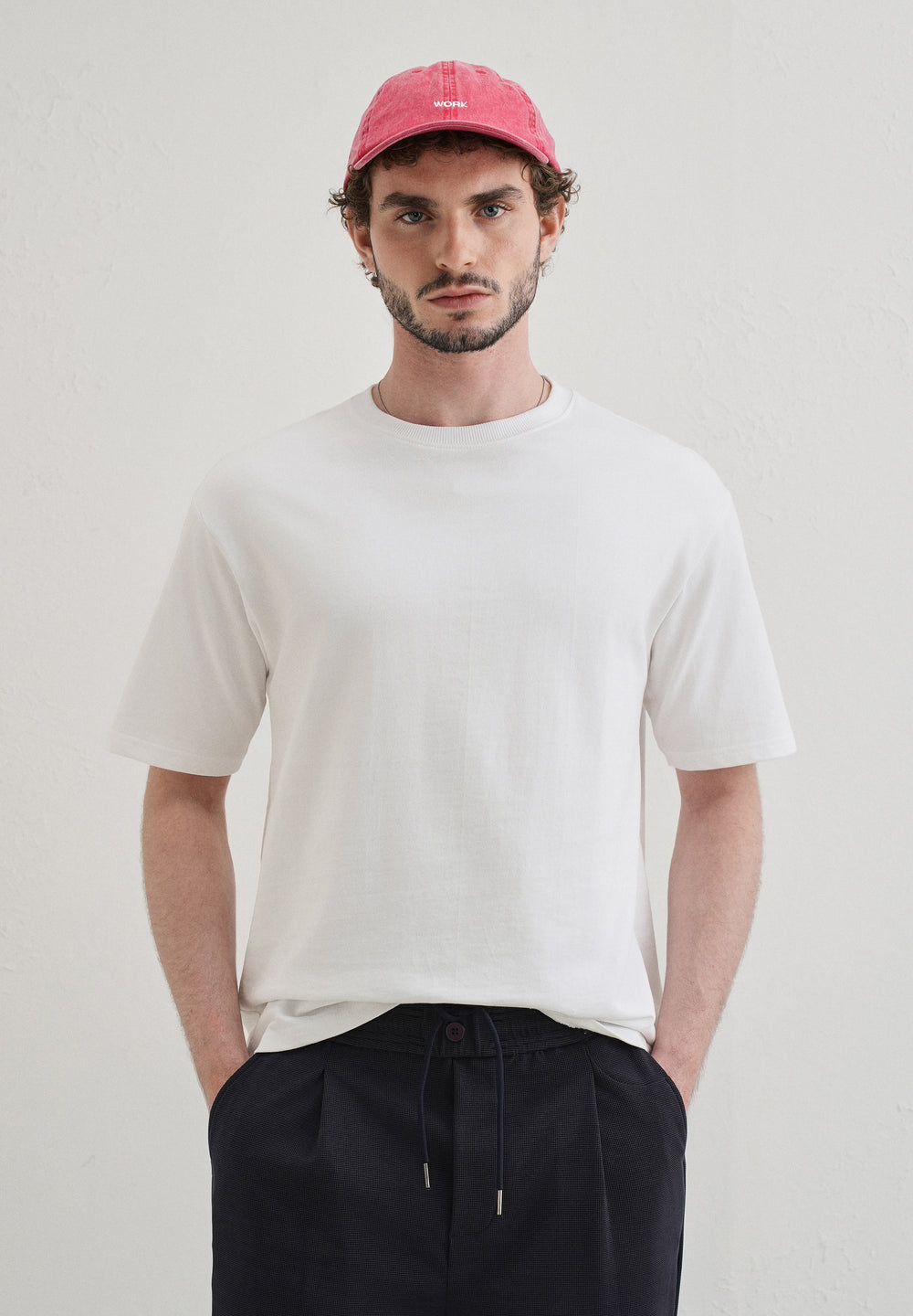 White Basic Relaxed Fit T-shirt