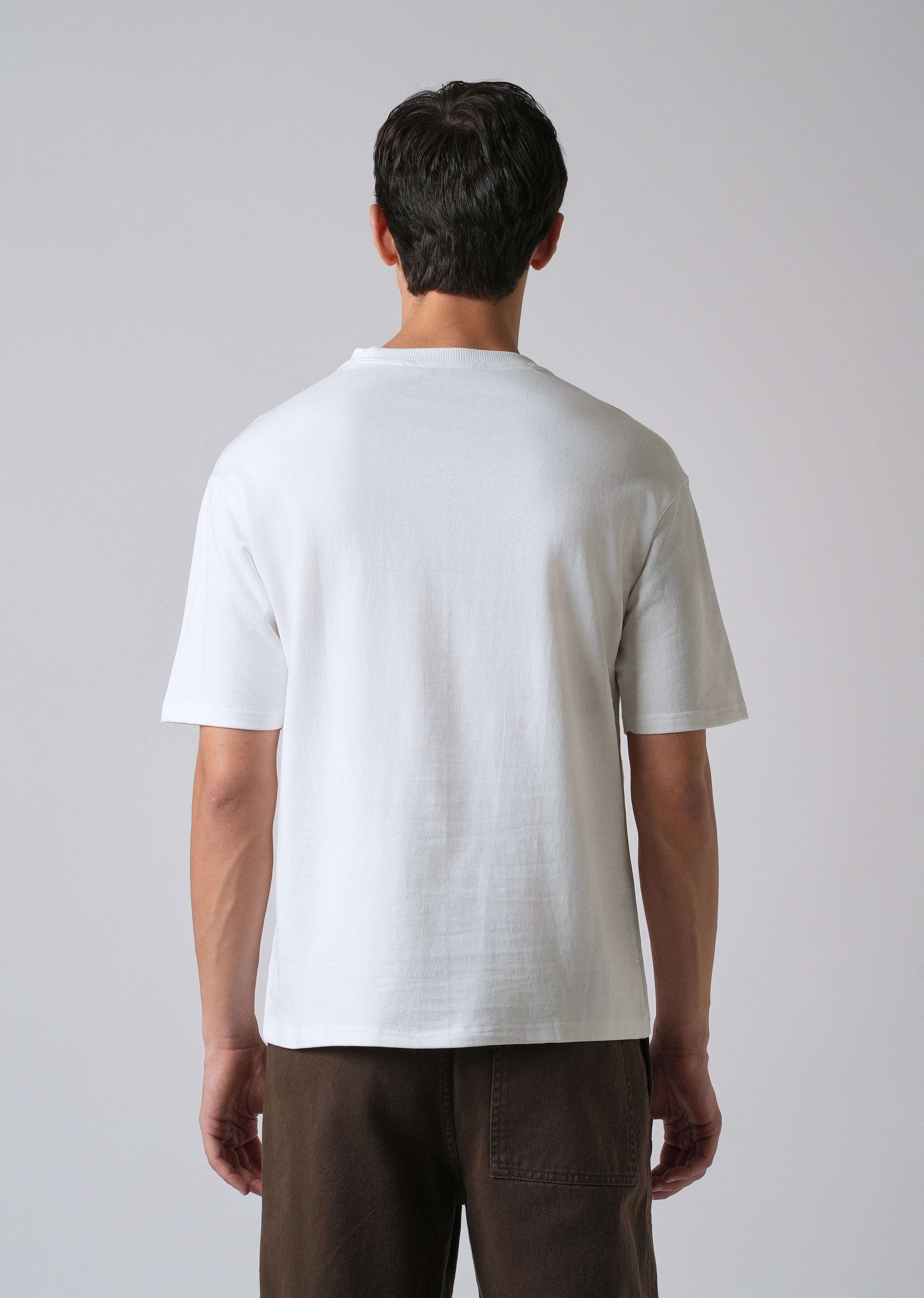 White Basic Relaxed Fit T-shirt