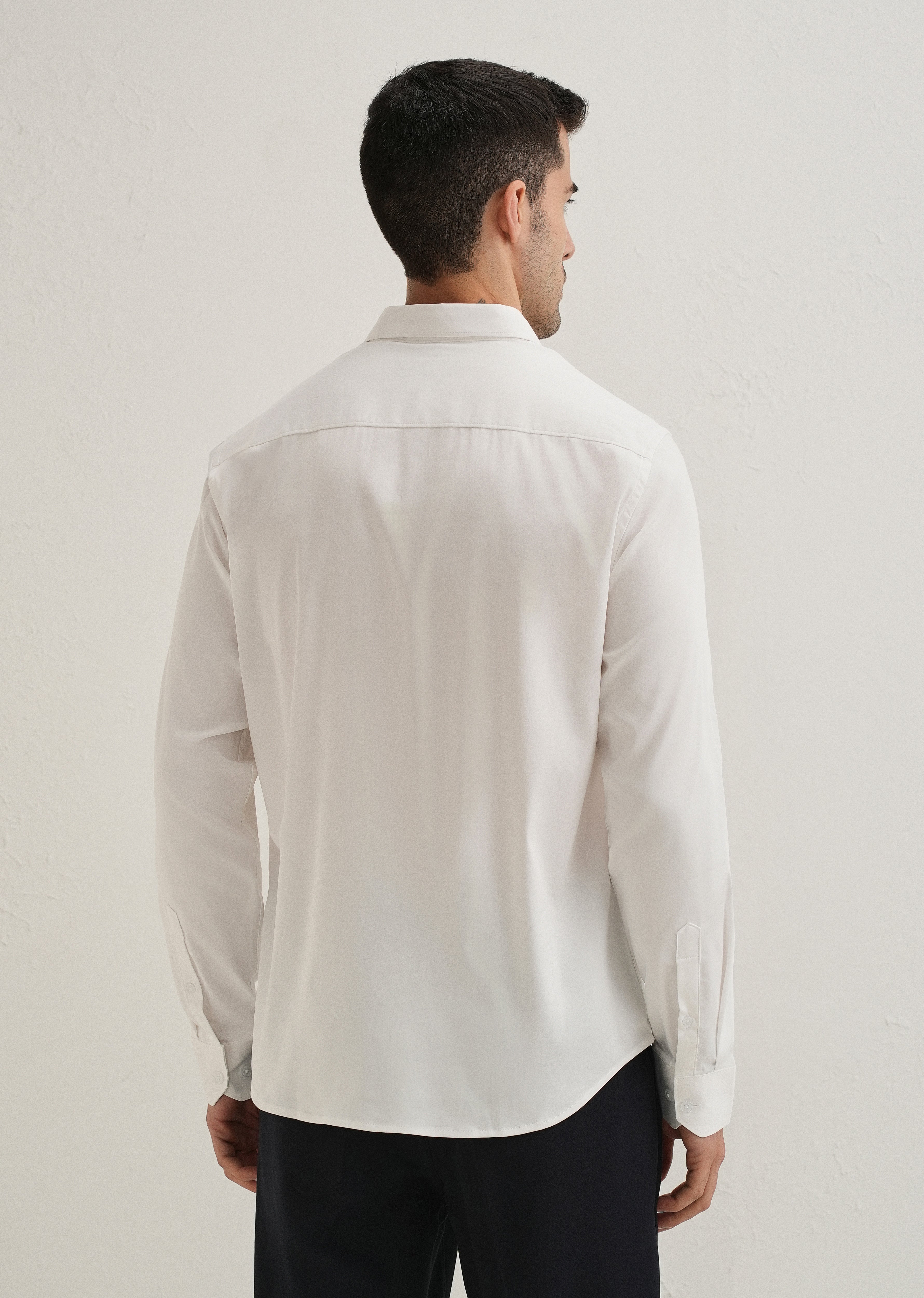 White Blossom Embroidered Designer Shirt