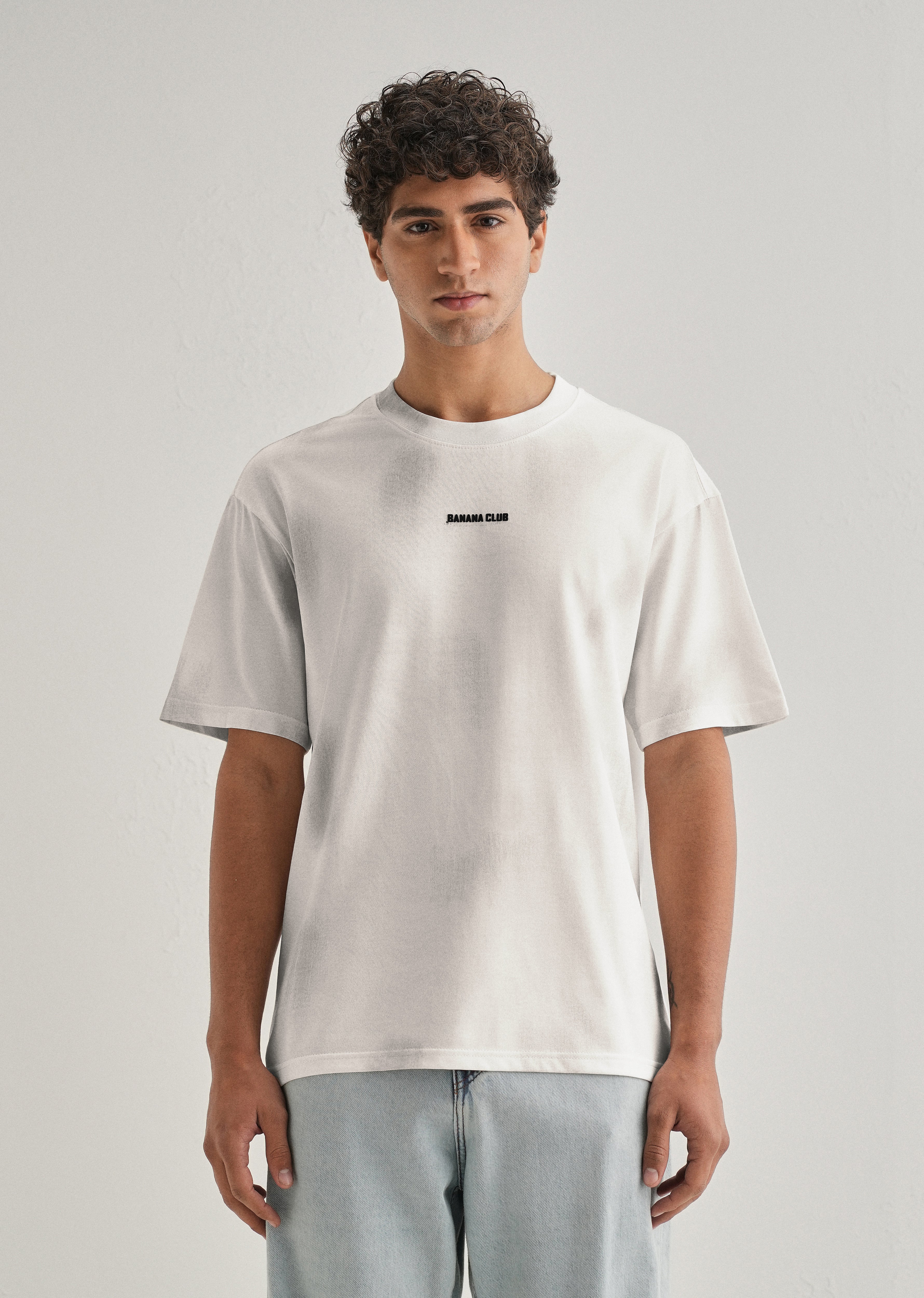 White Brushstroke Oversized T-shirt