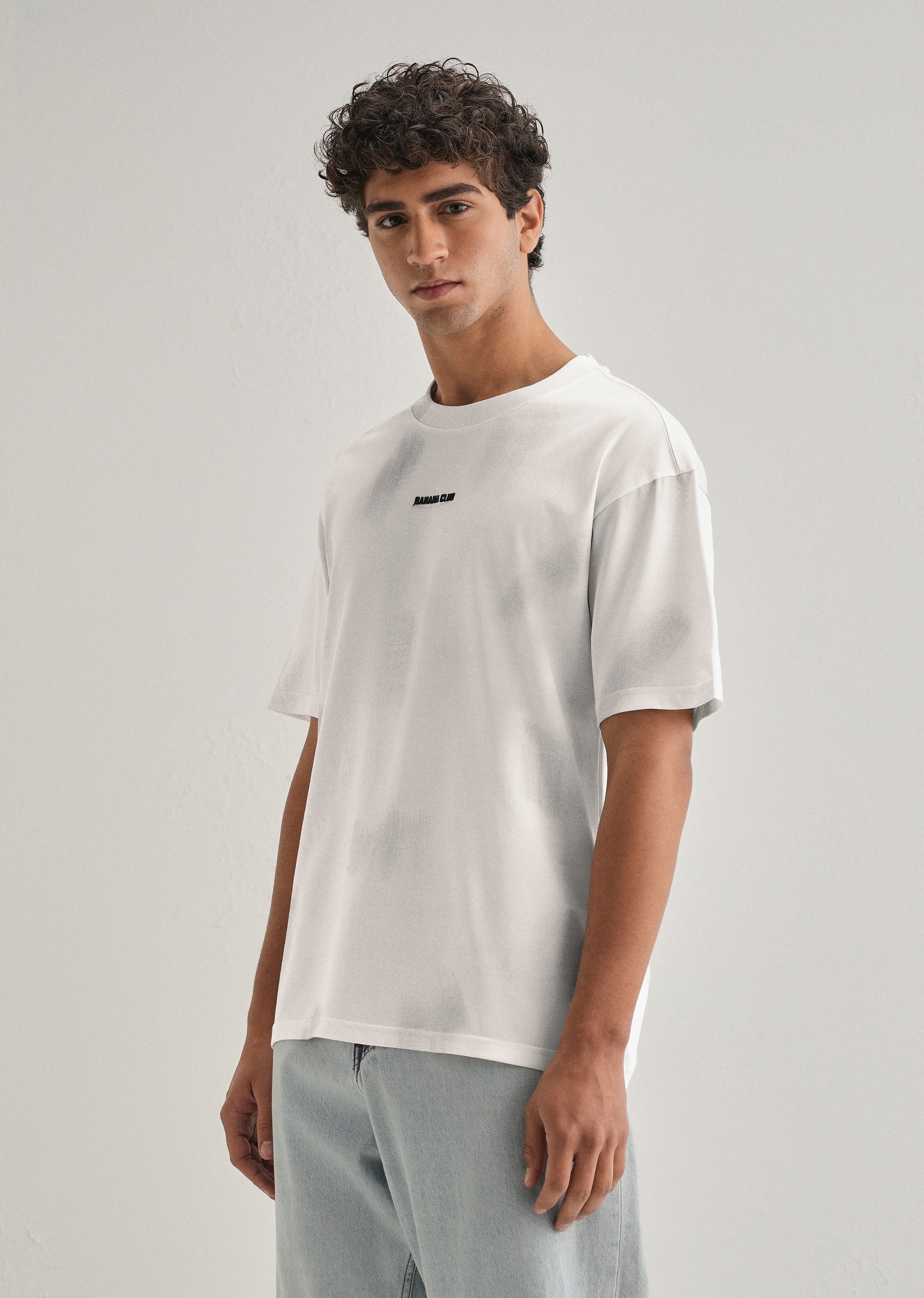 White Brushstroke Oversized T-shirt