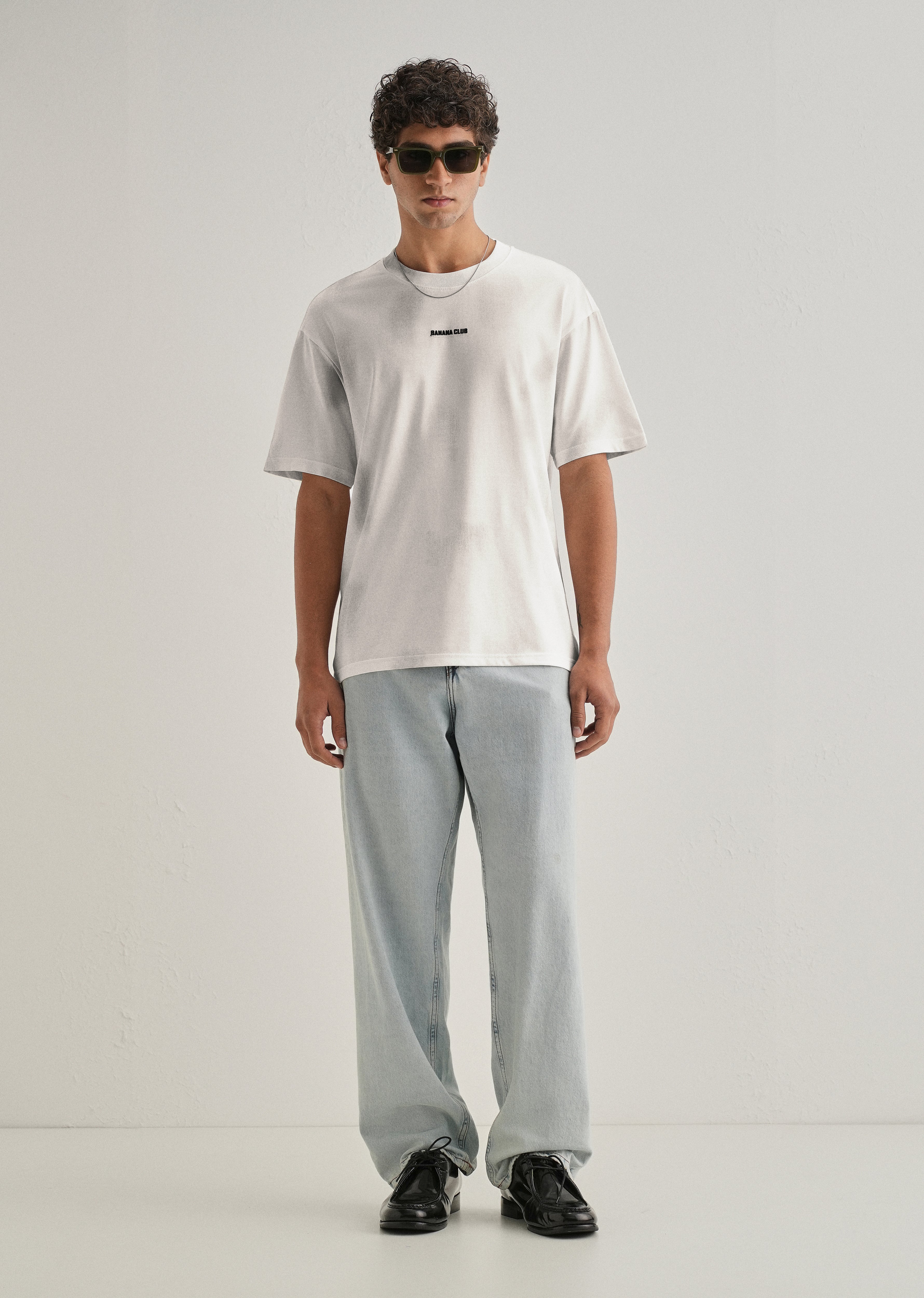 White Brushstroke Oversized T-shirt