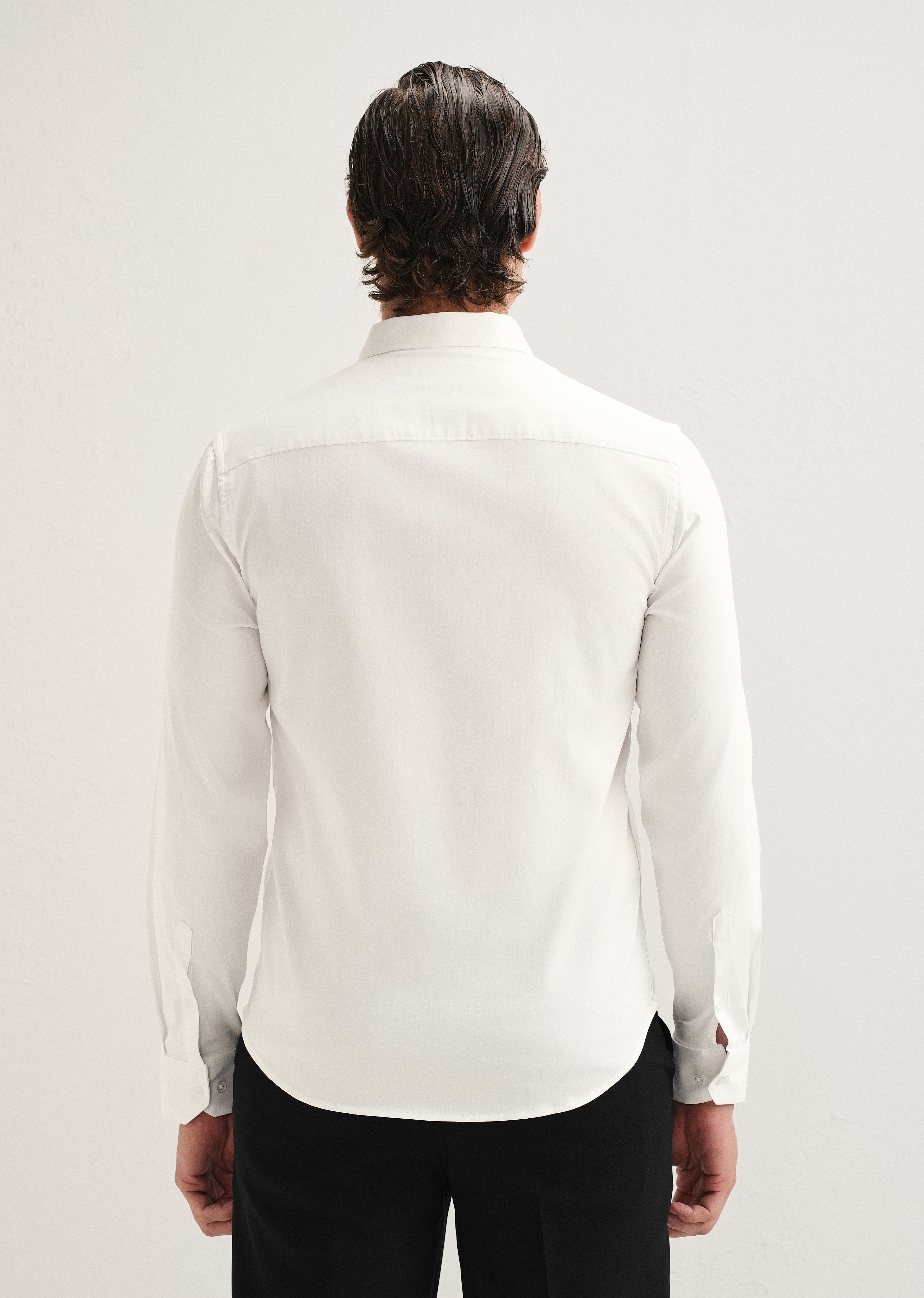 White Clover Button Designer Shirt