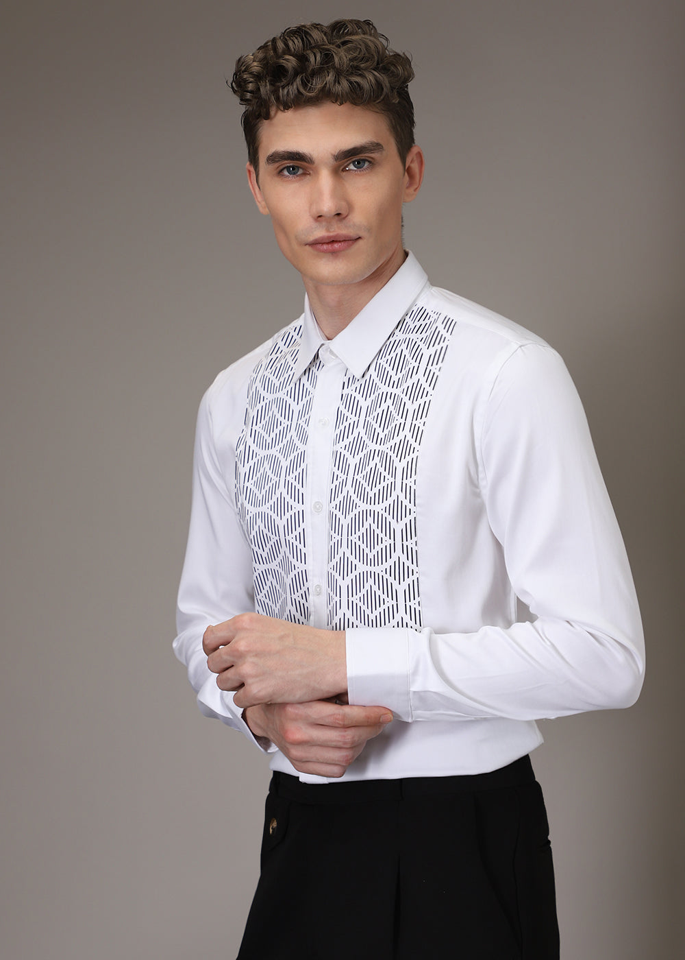 White Cocktail Designer Shirt