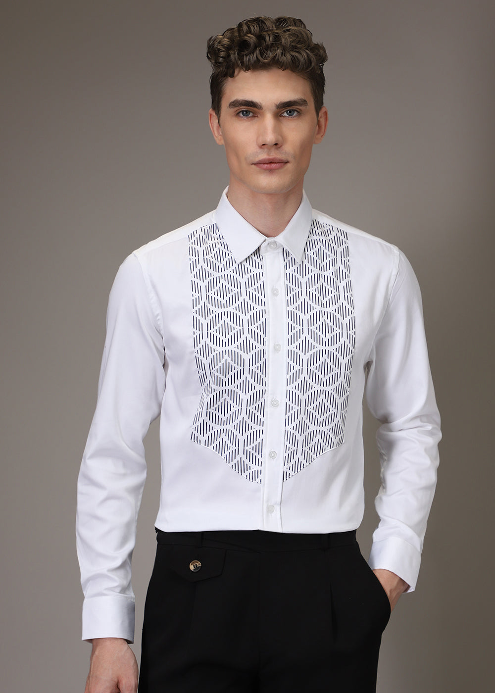 White Cocktail Designer Shirt