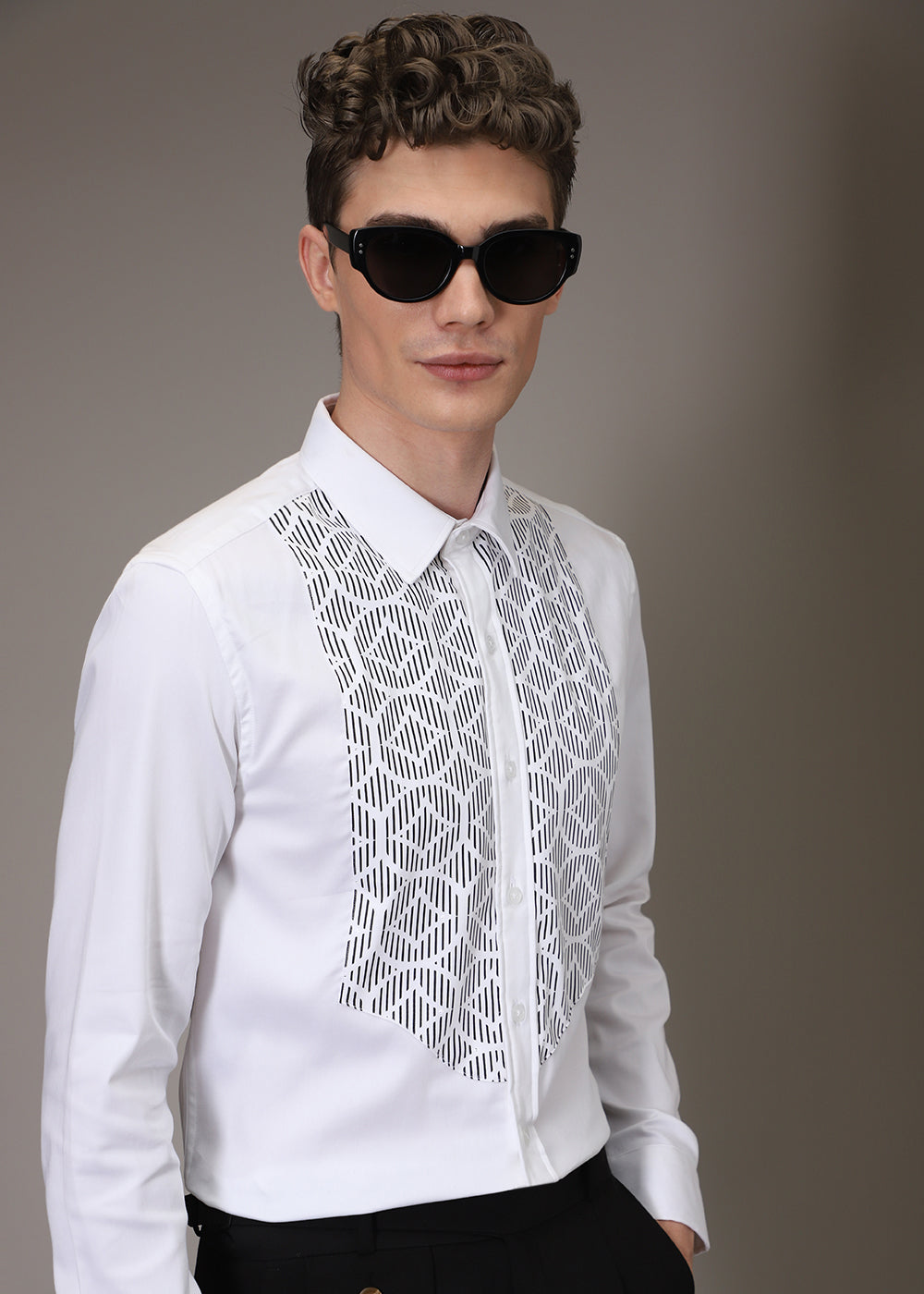 White Cocktail Designer Shirt