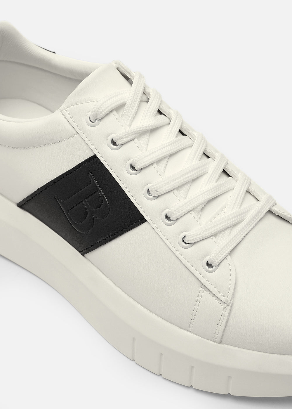 White Contrast Stripe Sneakers