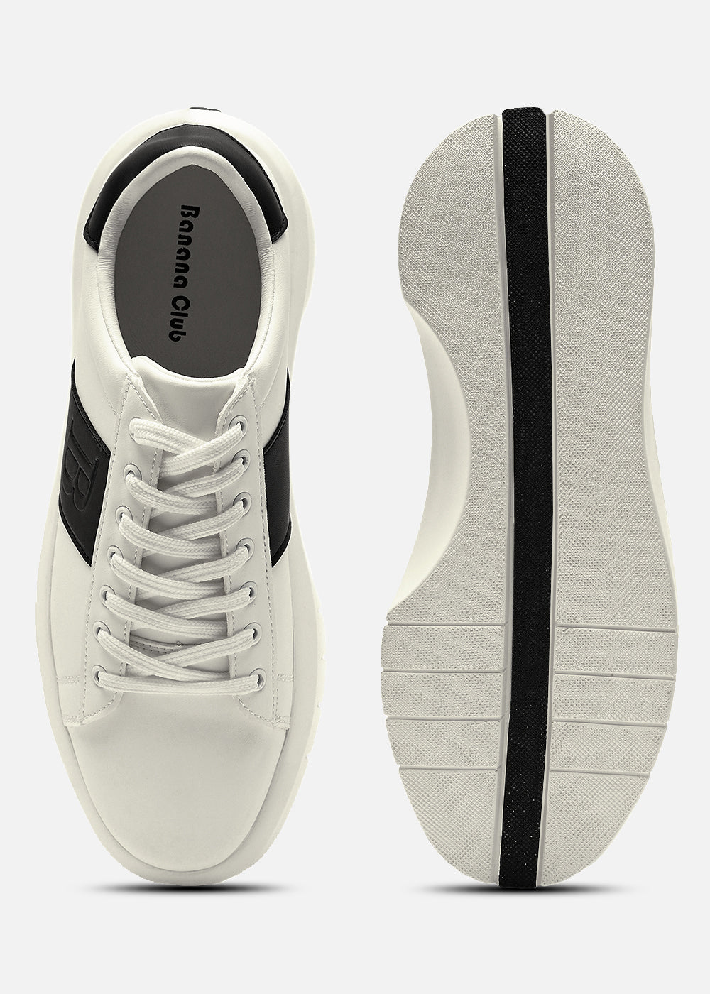 White Contrast Stripe Sneakers