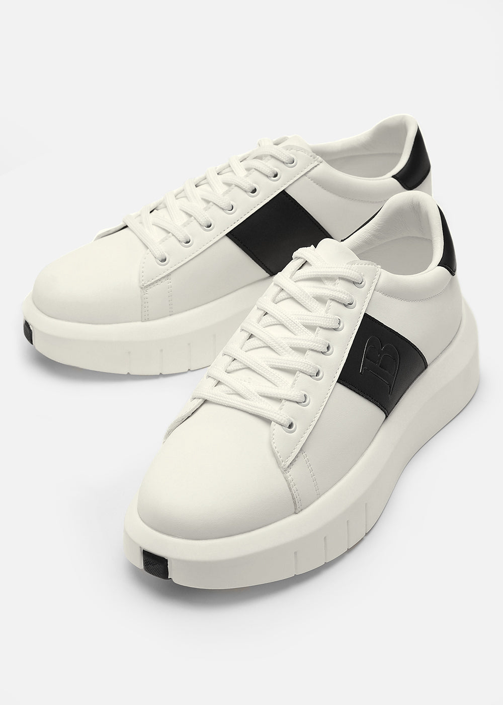 White Contrast Stripe Sneakers