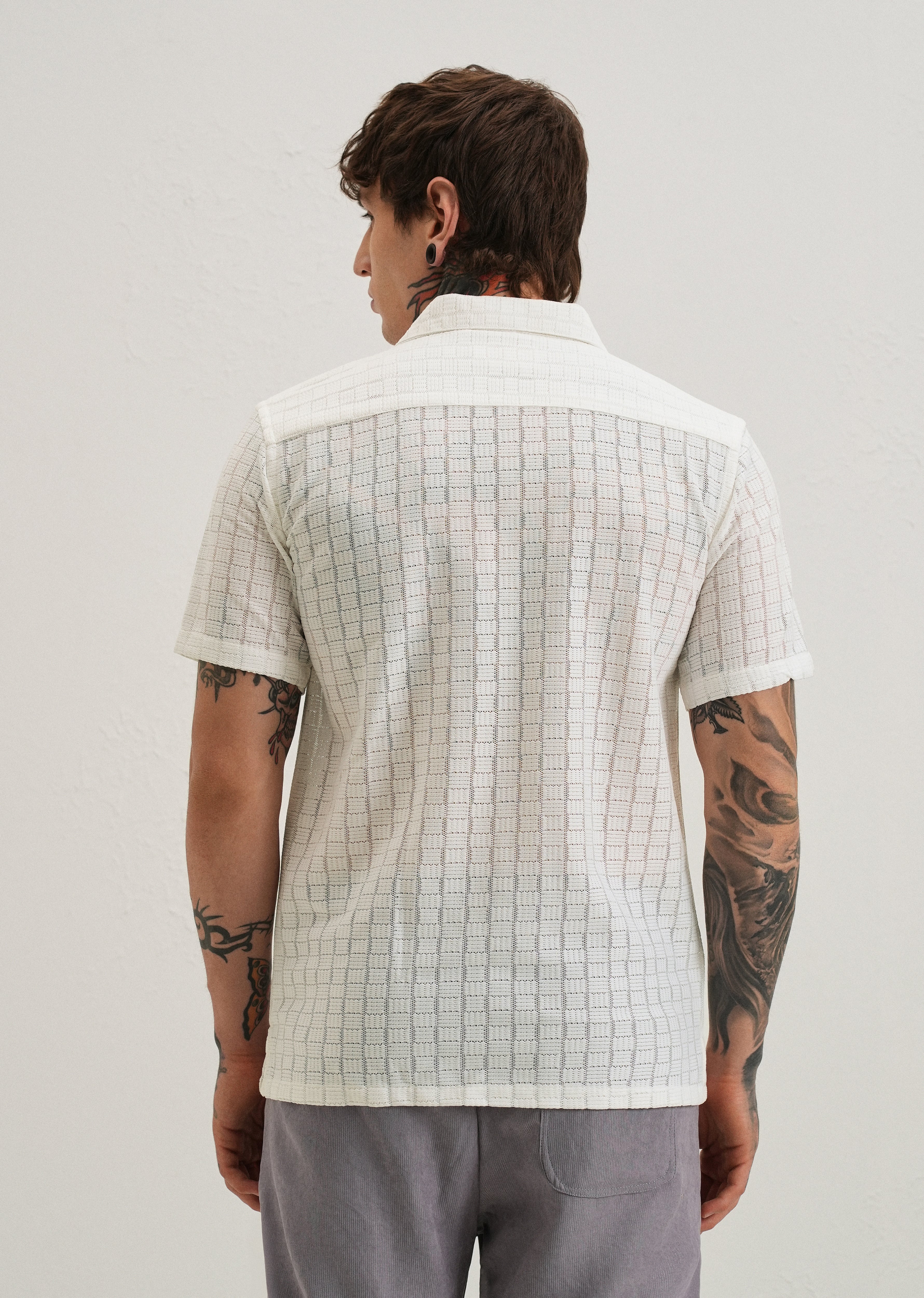 White Crochet Shirt