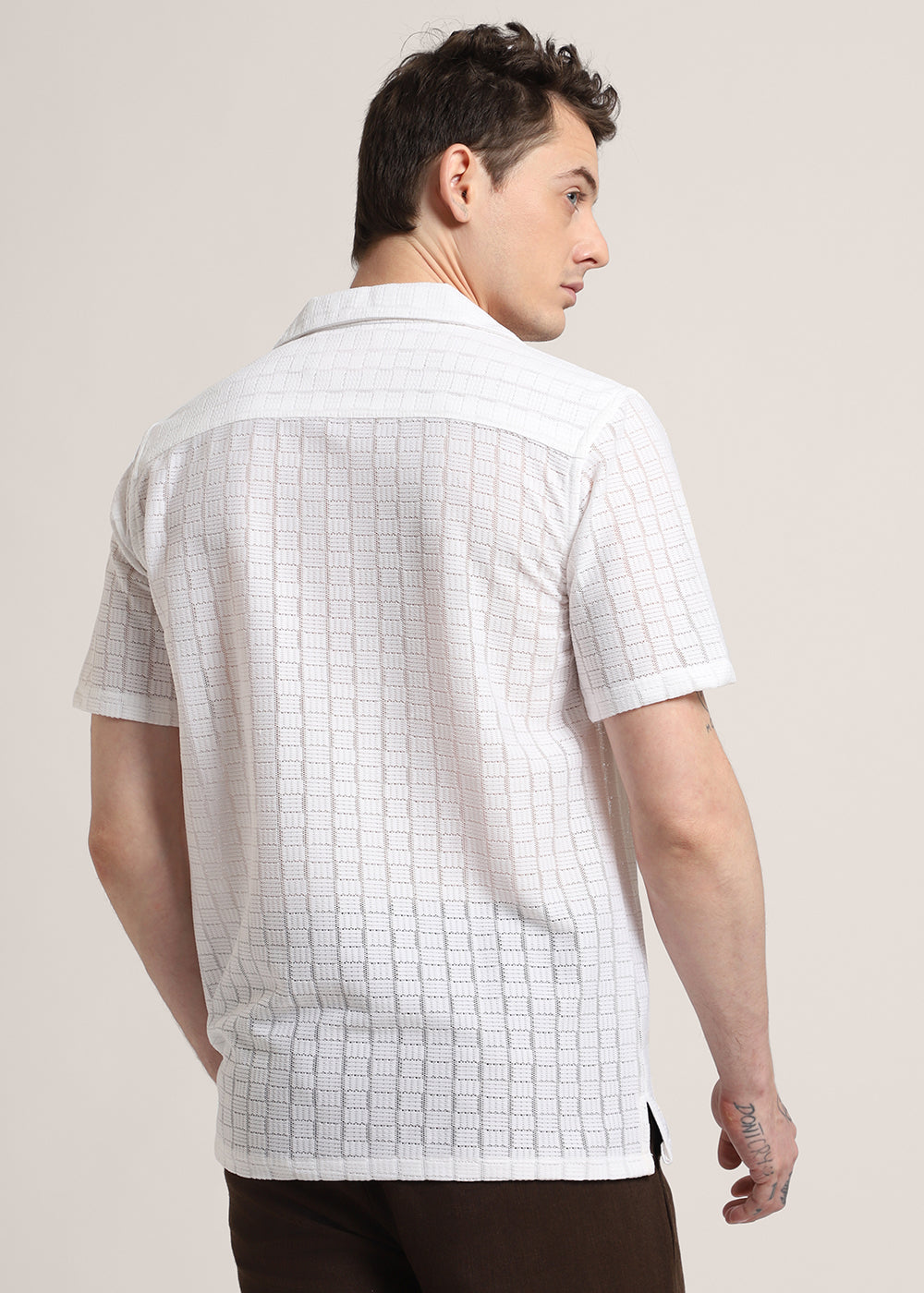 White Crochet Shirt