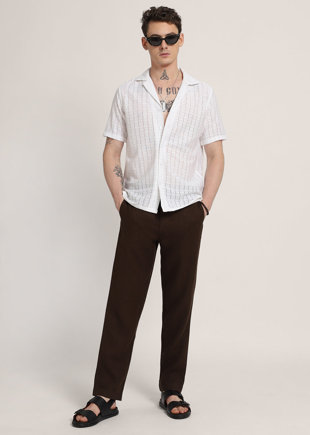White Crochet Shirt