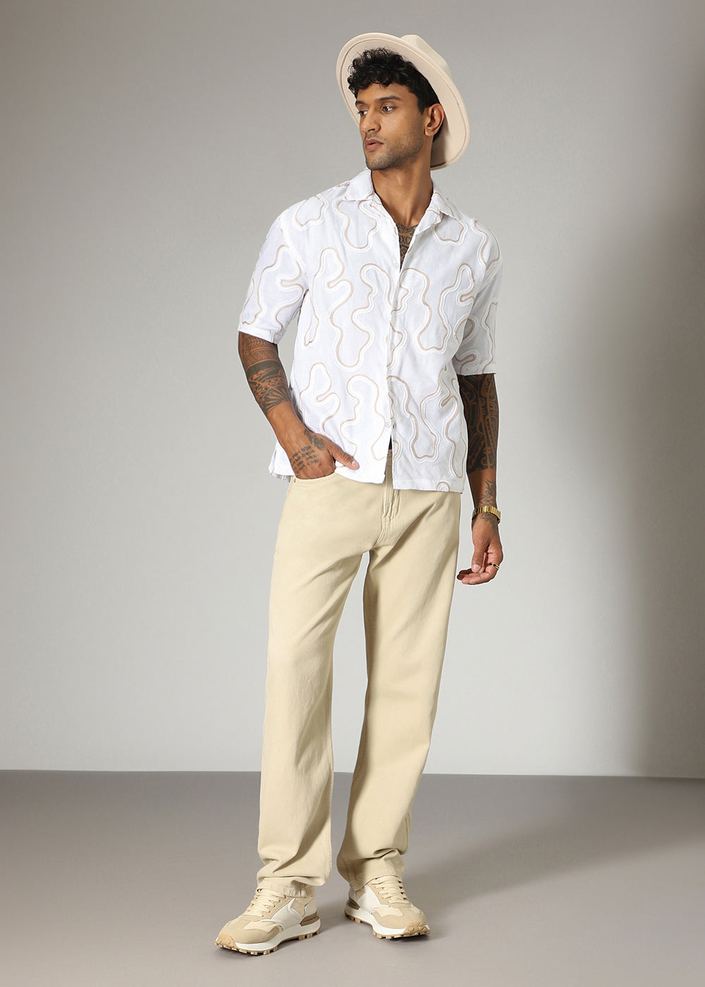 White Embroidered Shirt