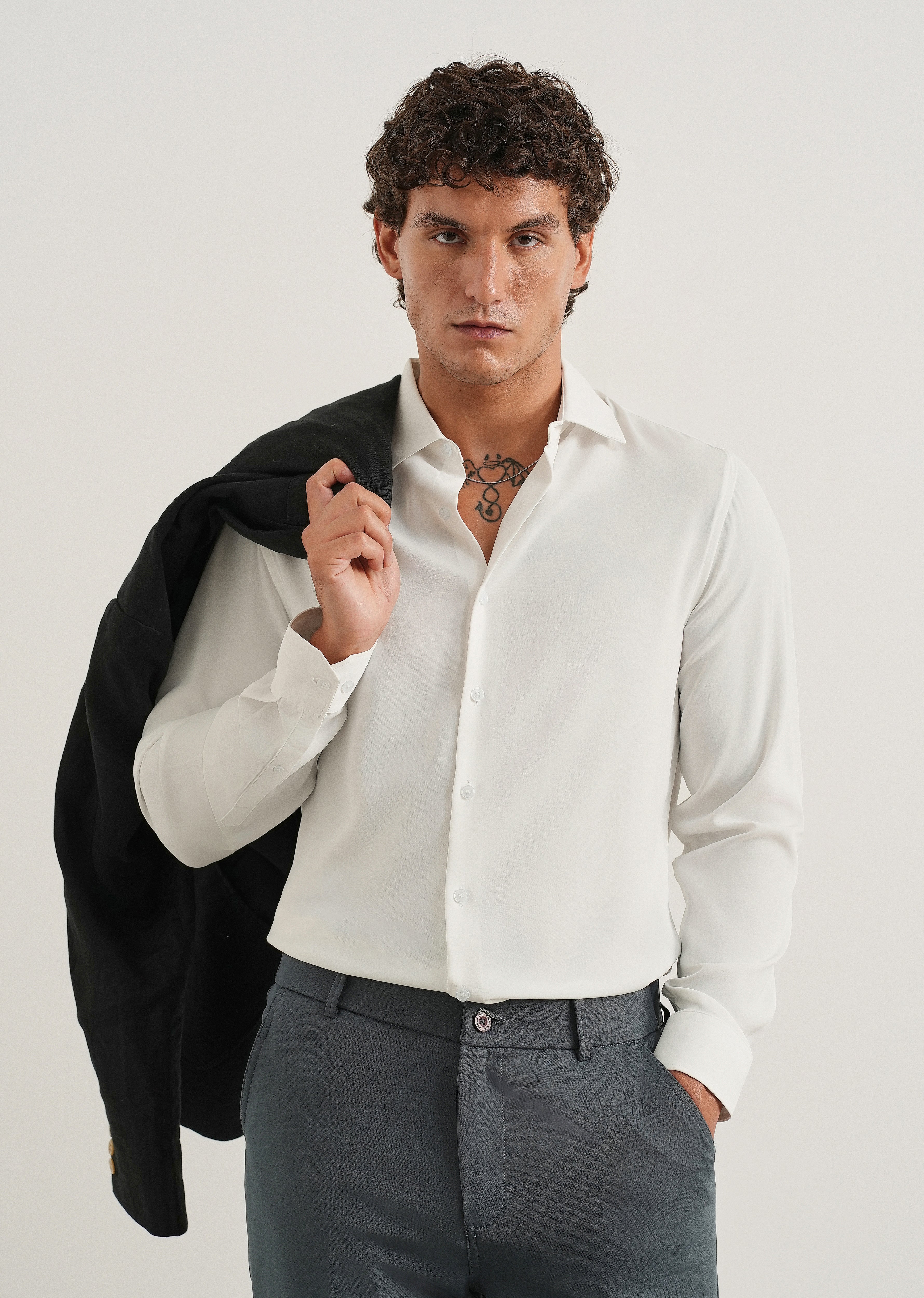 White Fluid Soft Shirt