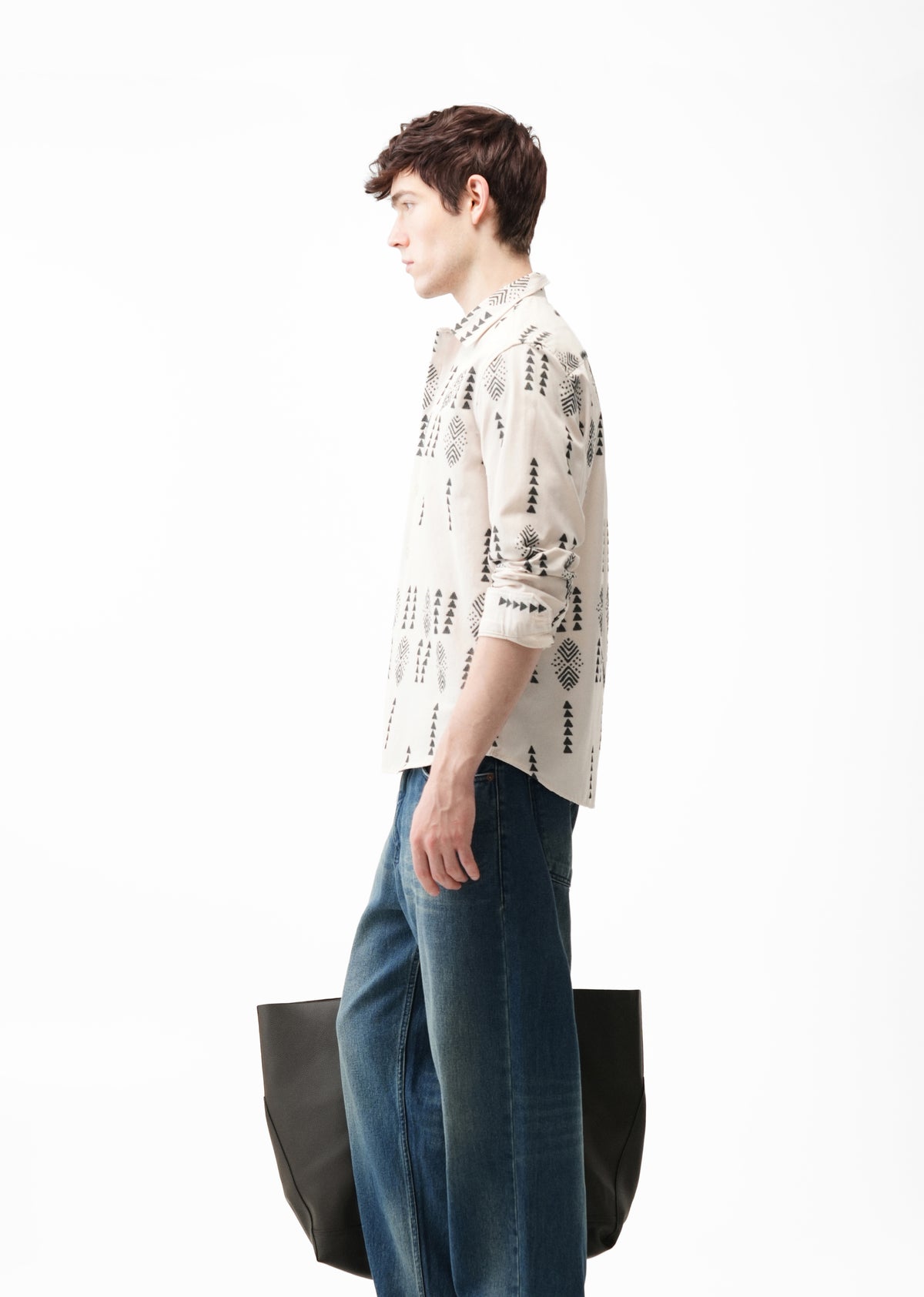 Beige Aztec Jacquard Shirt