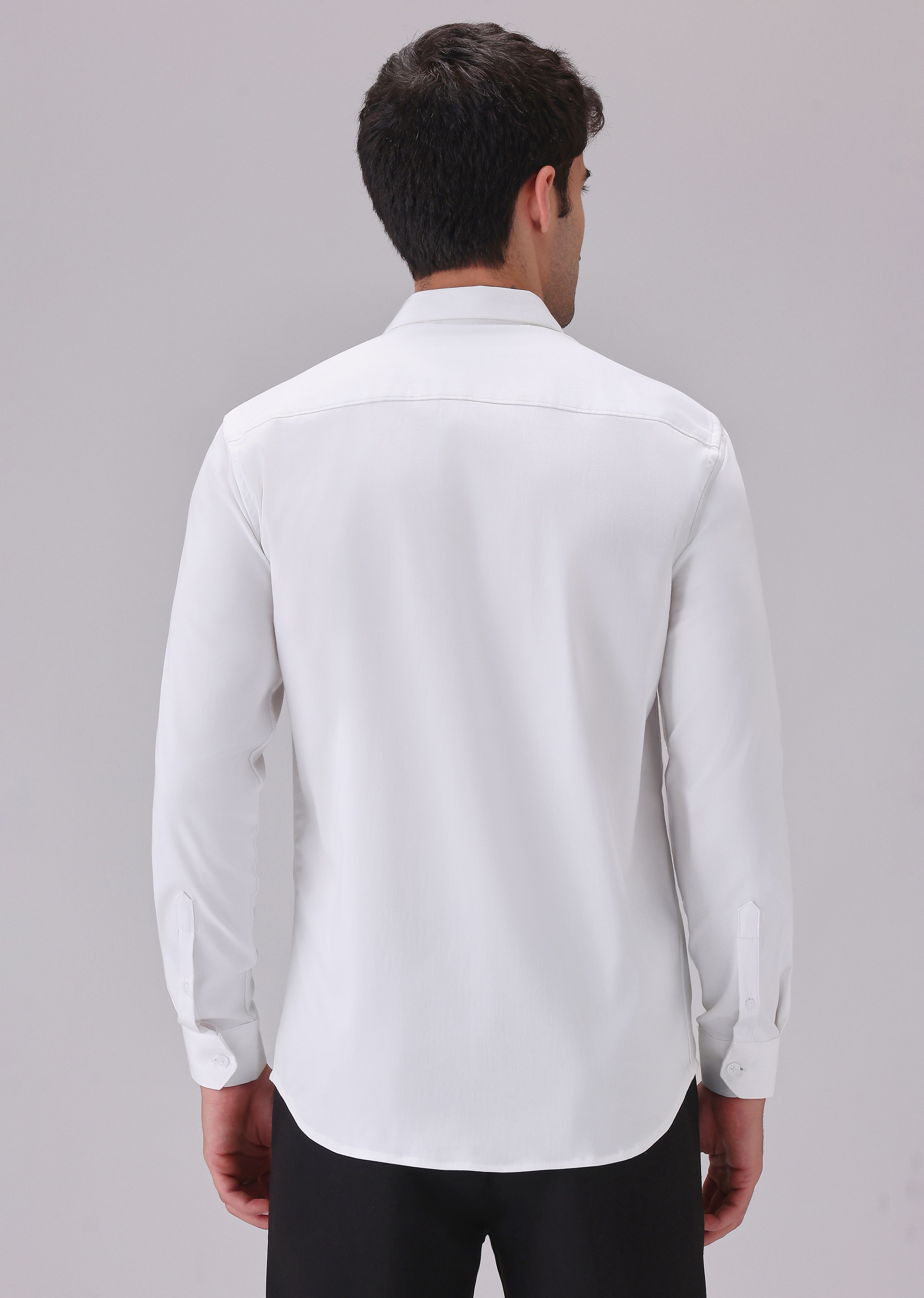 White Glimmer Designer Shirt