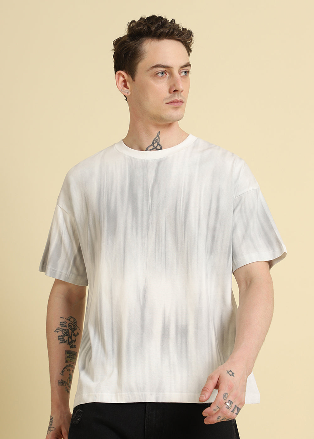 White Gradient Oversized T-shirt