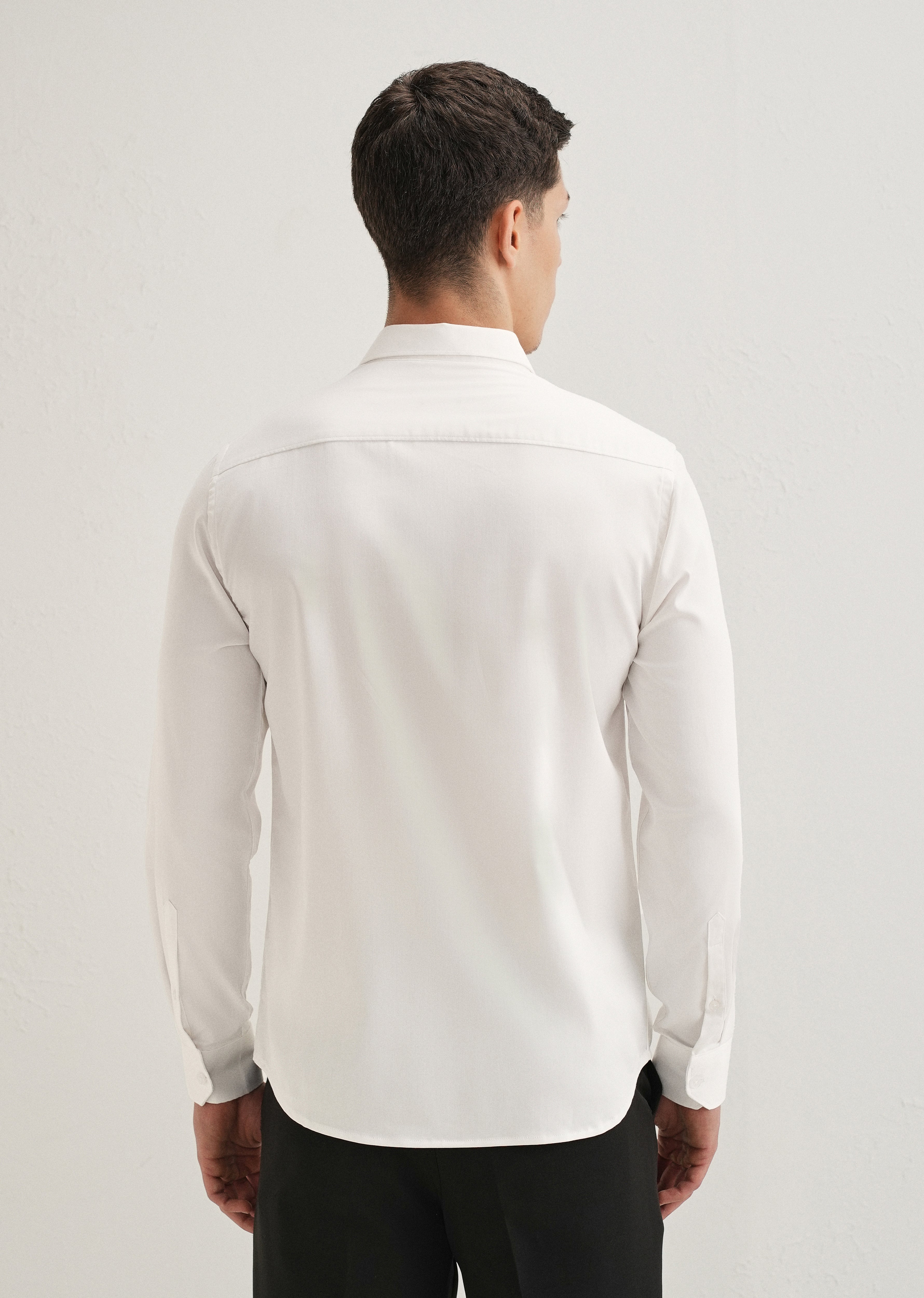 White Embellished Dragon Designer Shirt