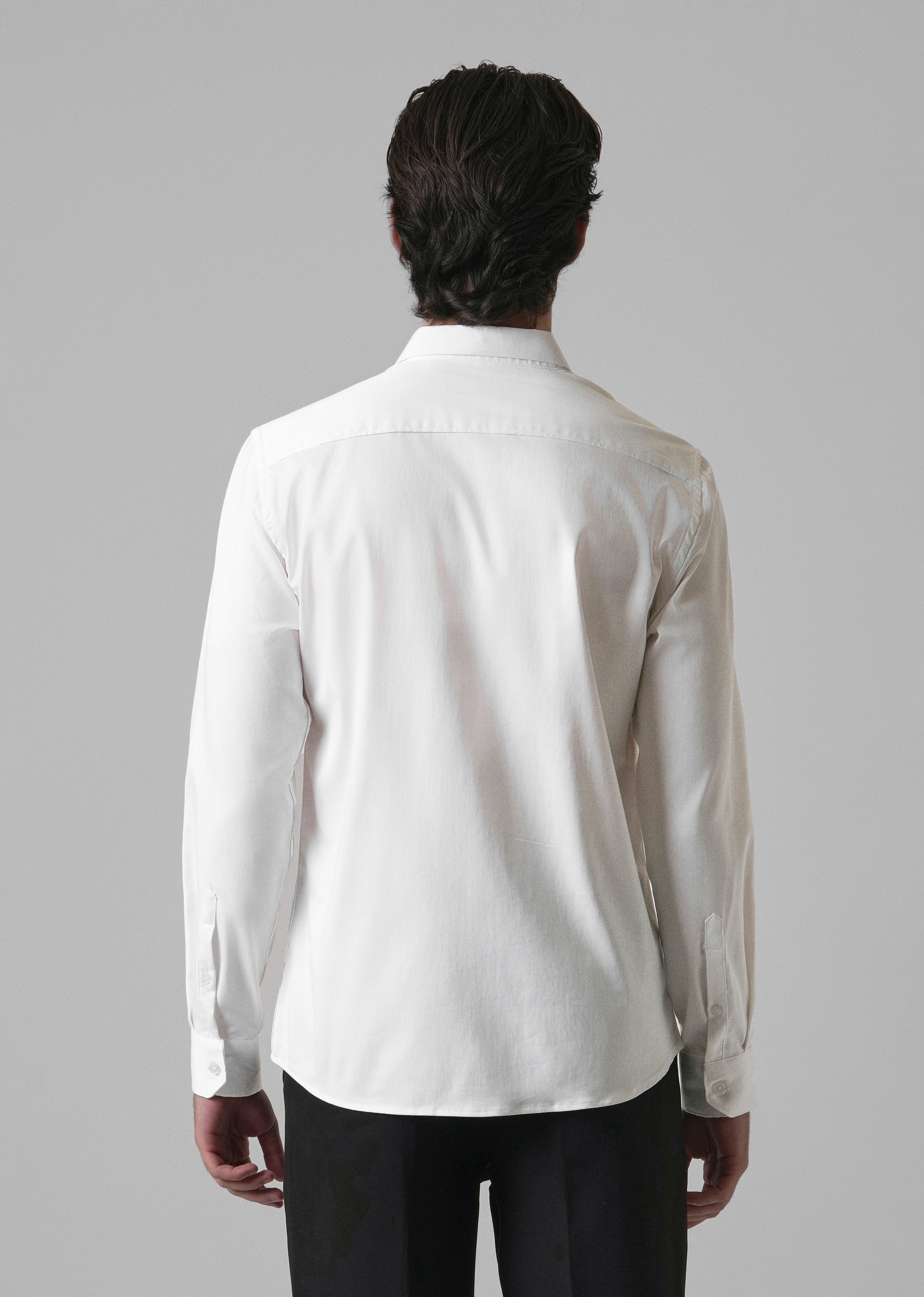 White Handcrafted Lion Embroidery Designer Shirt