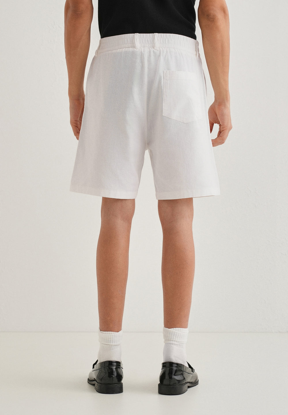 White Linen Shorts