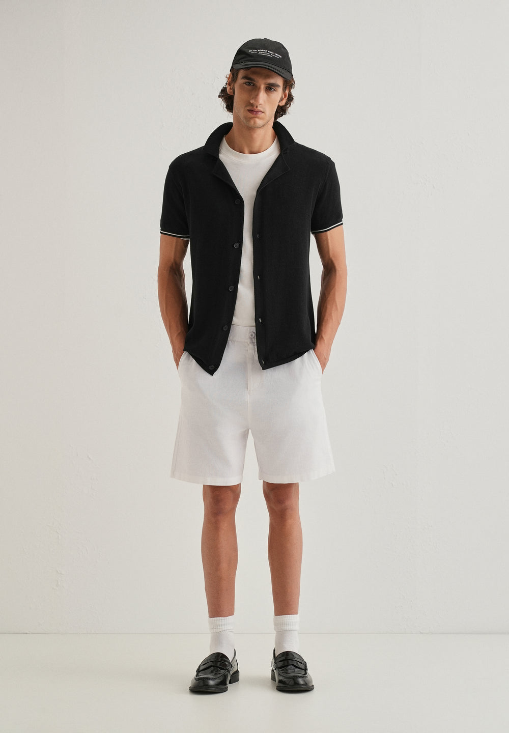 White Linen Shorts