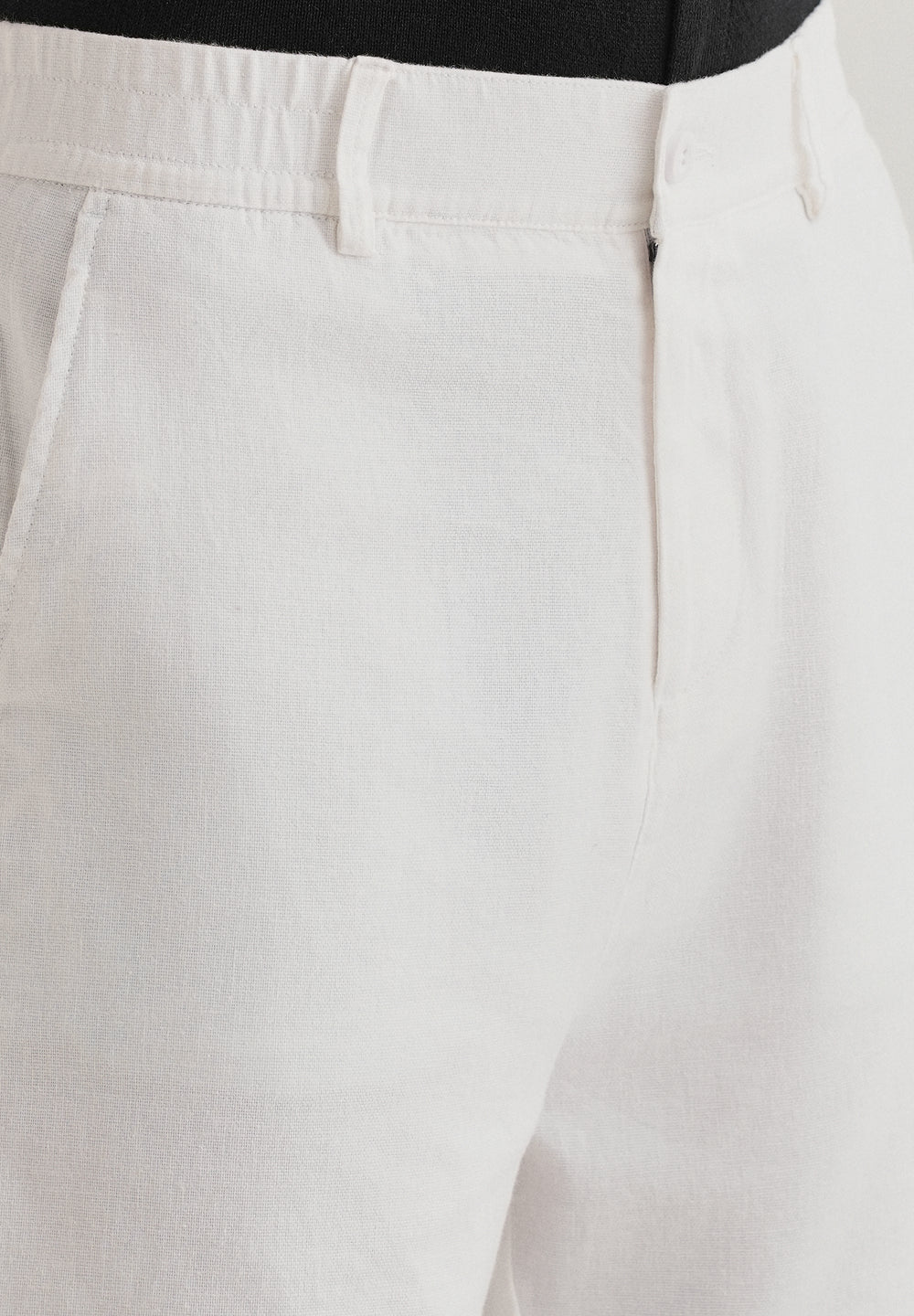 White Linen Shorts