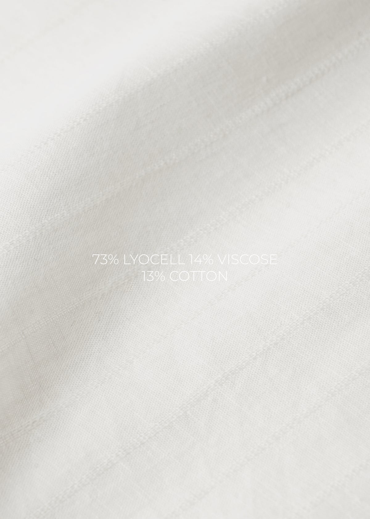 White Lyocell Cotton Self-Stripe Shirt