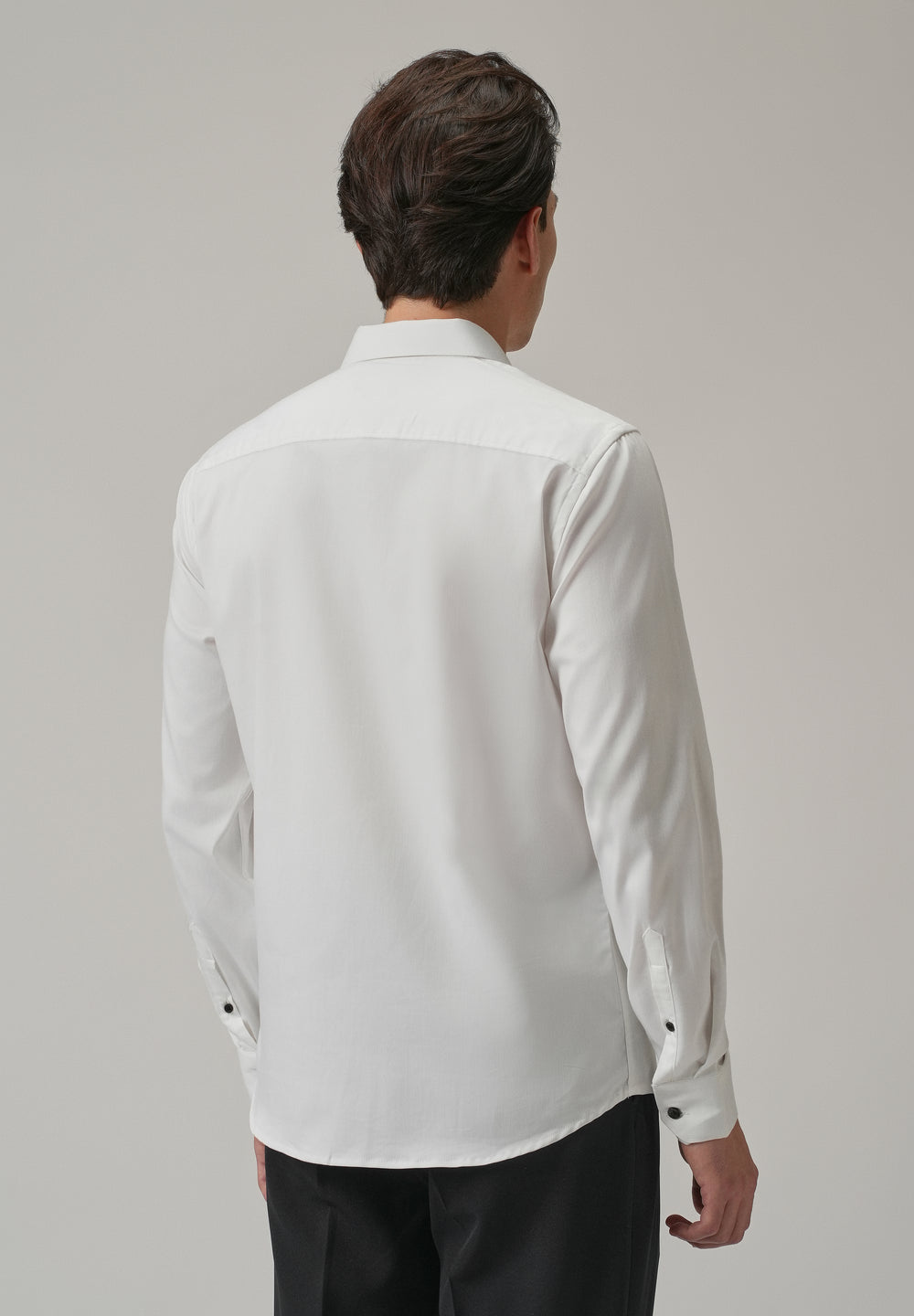White Micro-Stud Designer Shirt