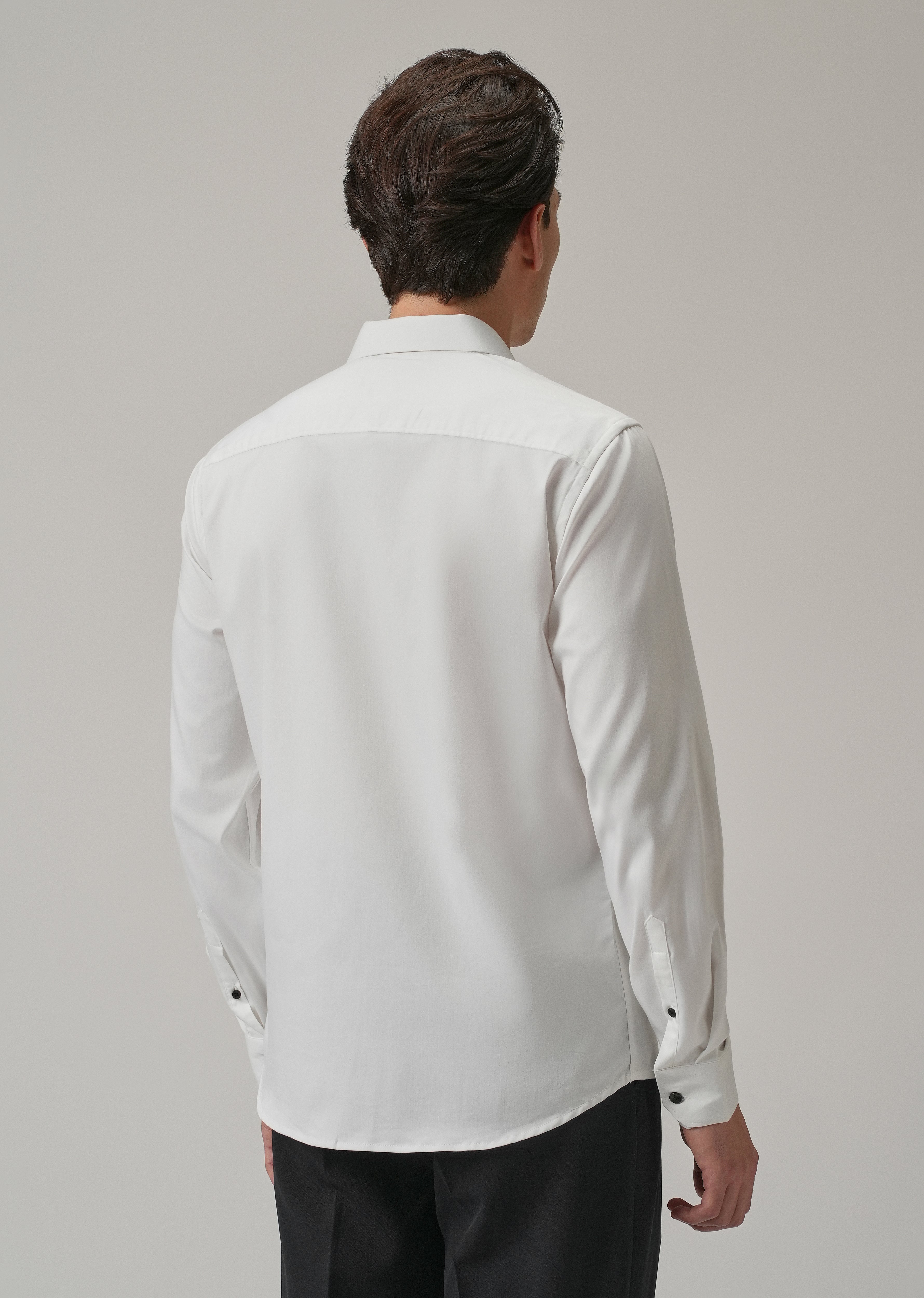 White Micro-Stud Designer Shirt
