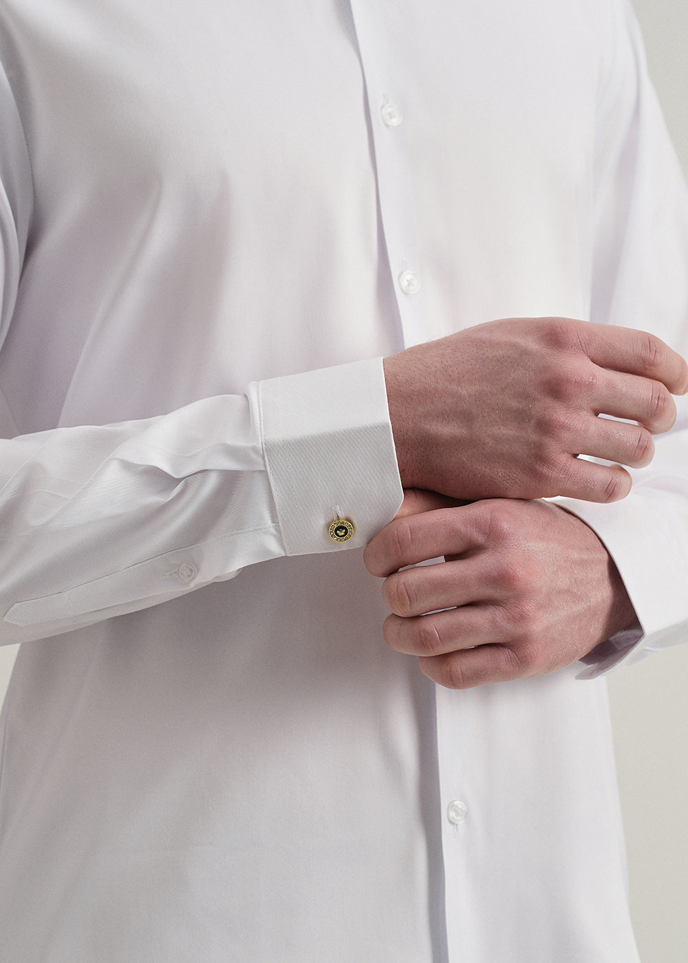 White Plain Stitchless Placket Shirt