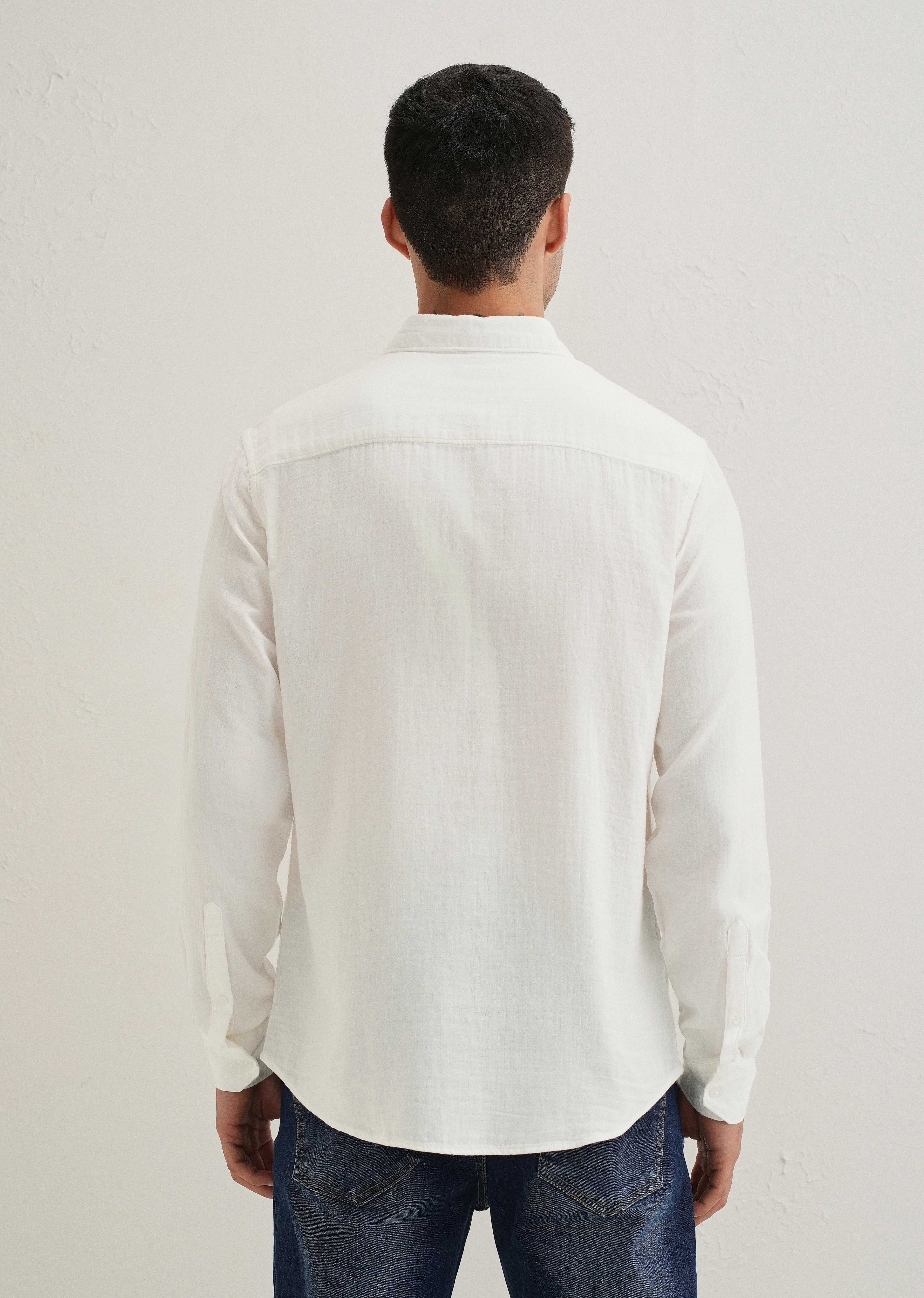 White Plain Pure Cotton Shirt