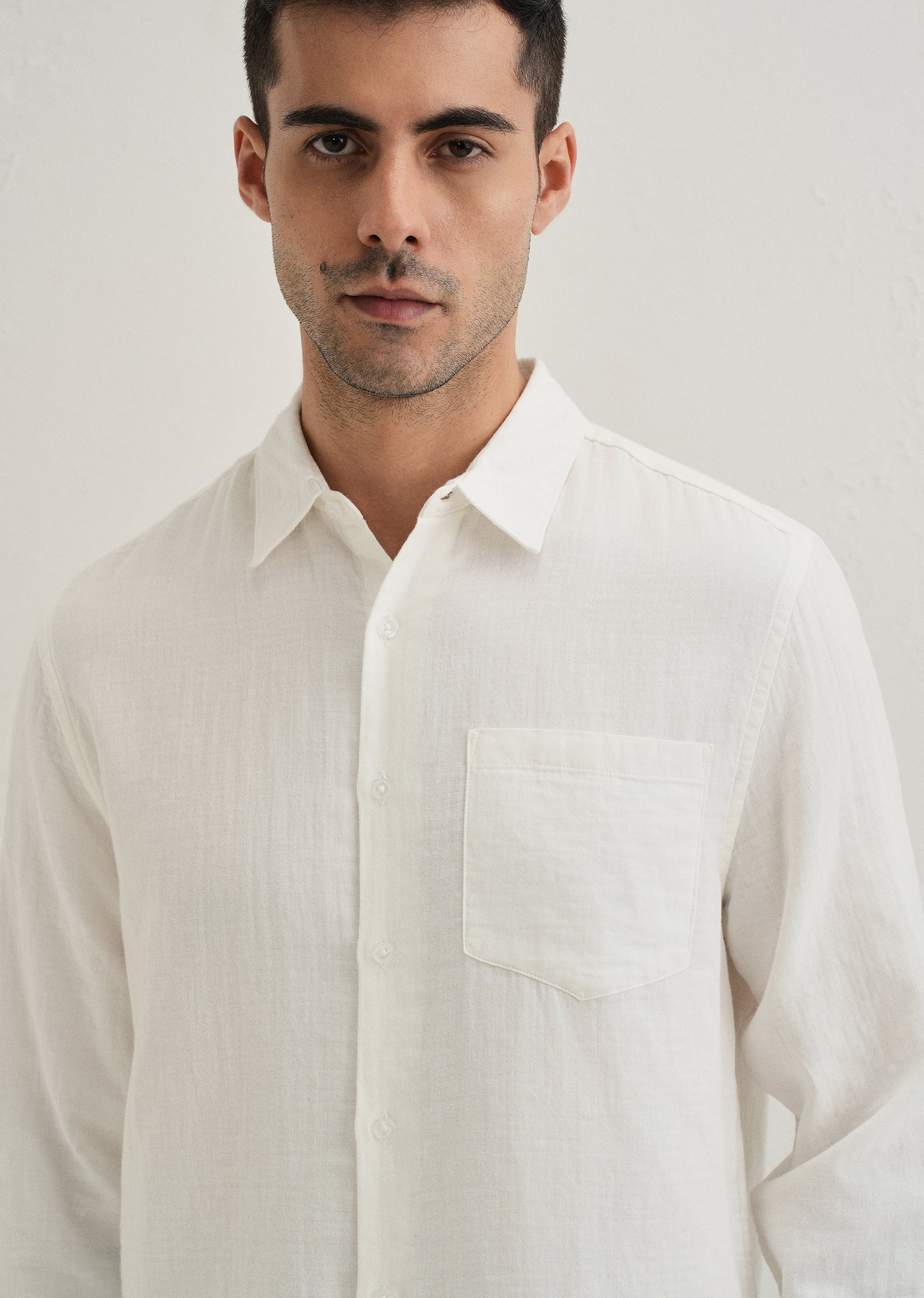 White Plain Pure Cotton Shirt