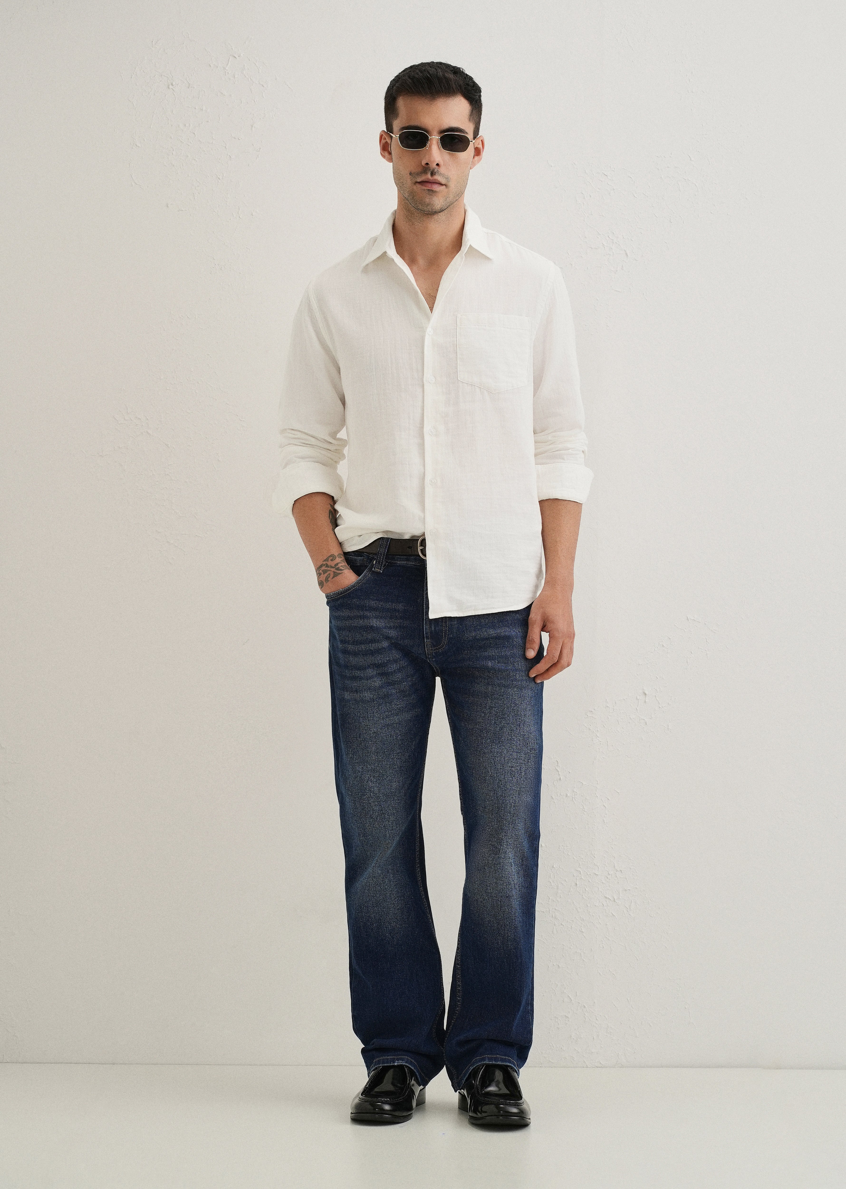 White Plain Pure Cotton Shirt