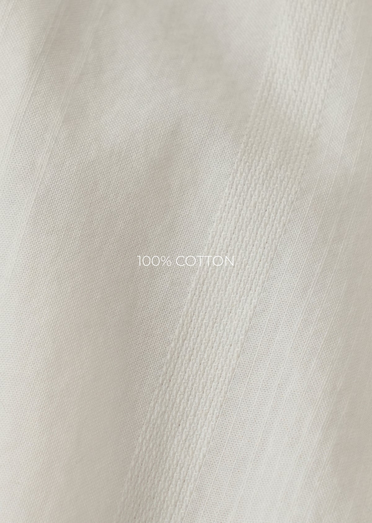 White Self Stripe Cotton Shirt