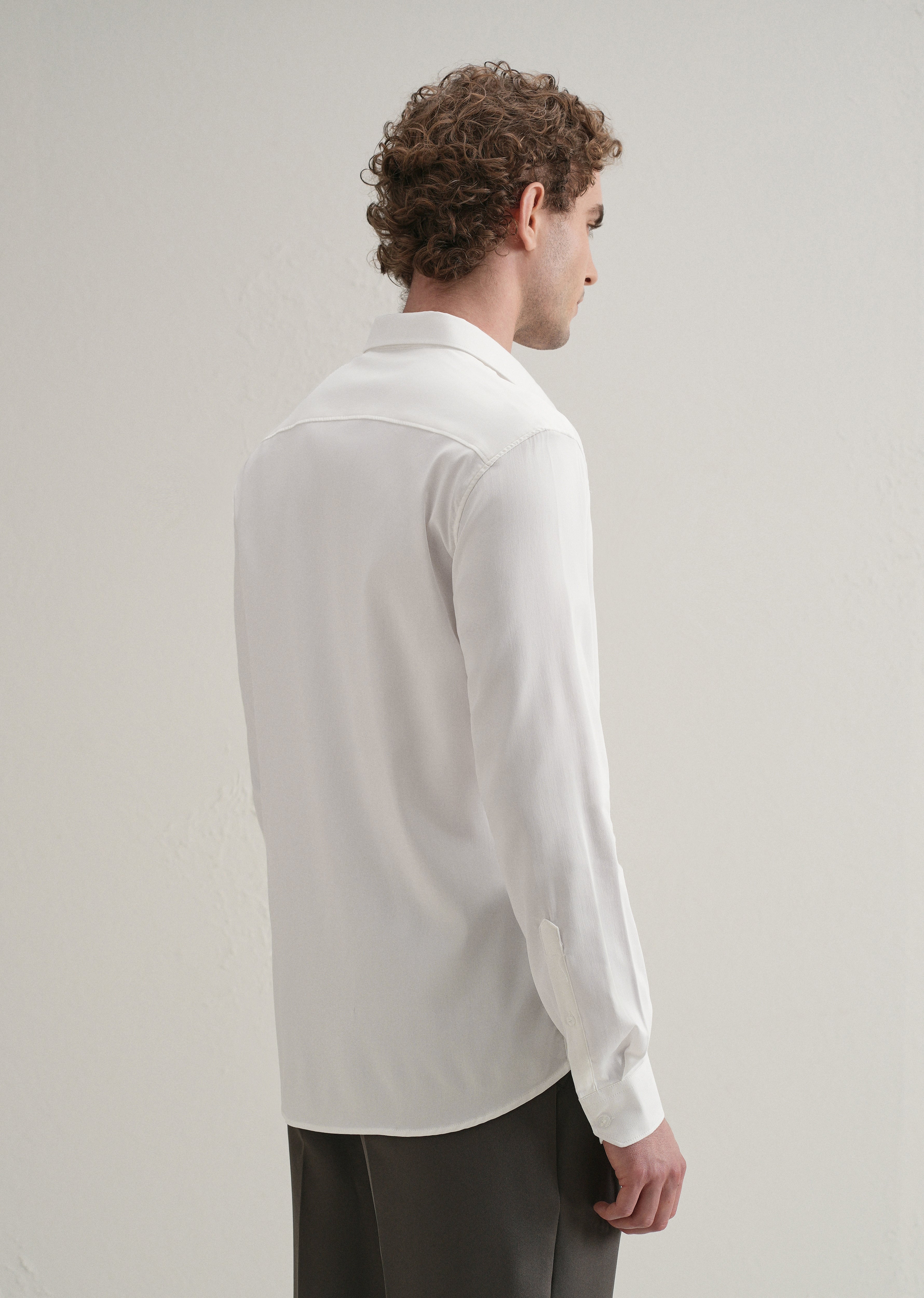 White Sequence Star Designer Shirt