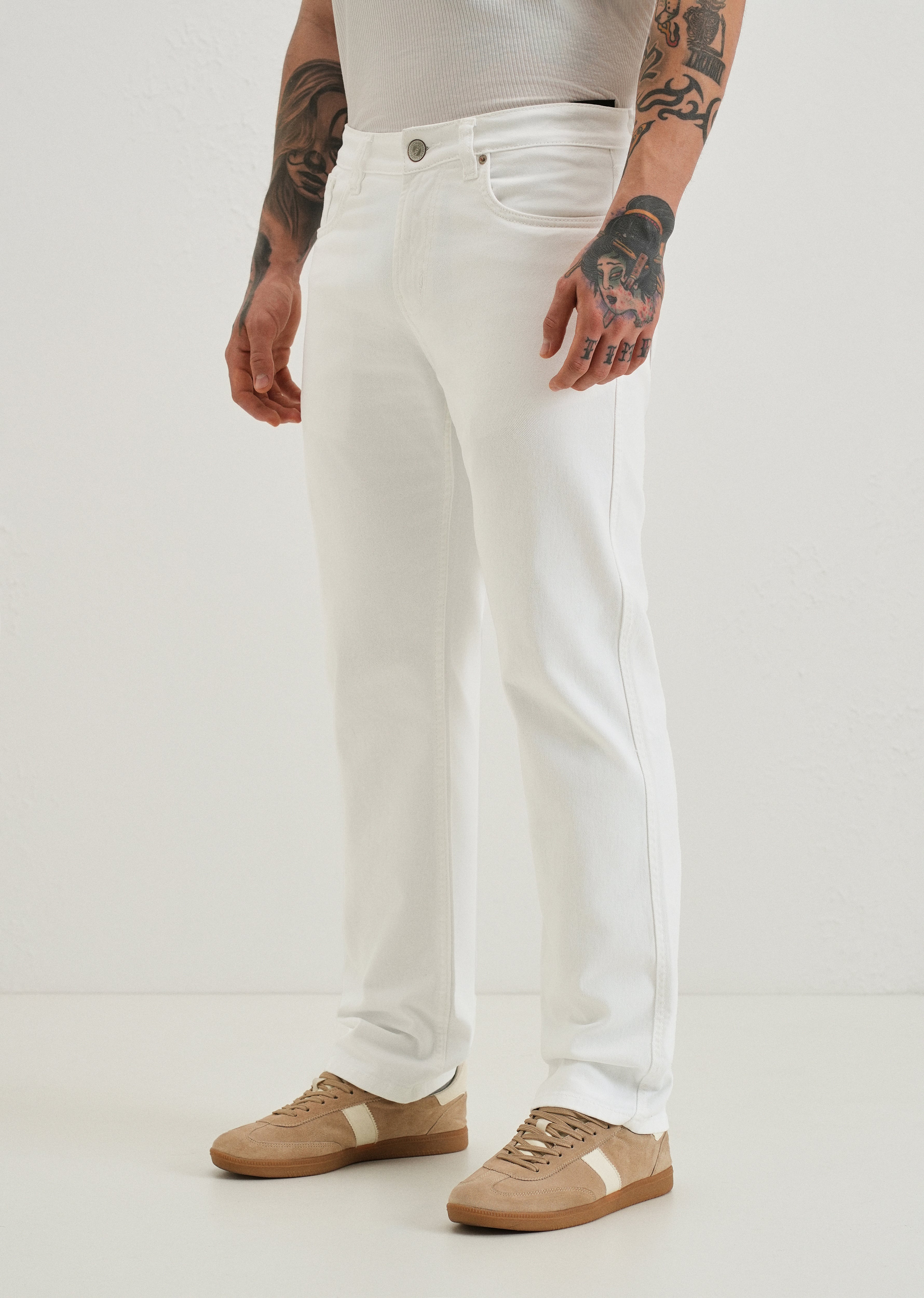White Straight fit Jeans