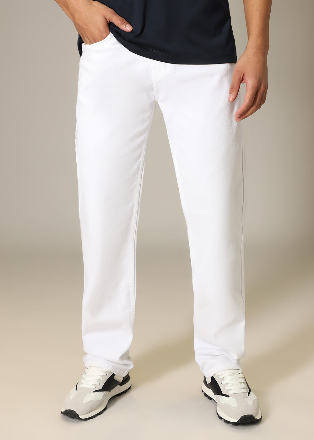 White Straight fit Jeans