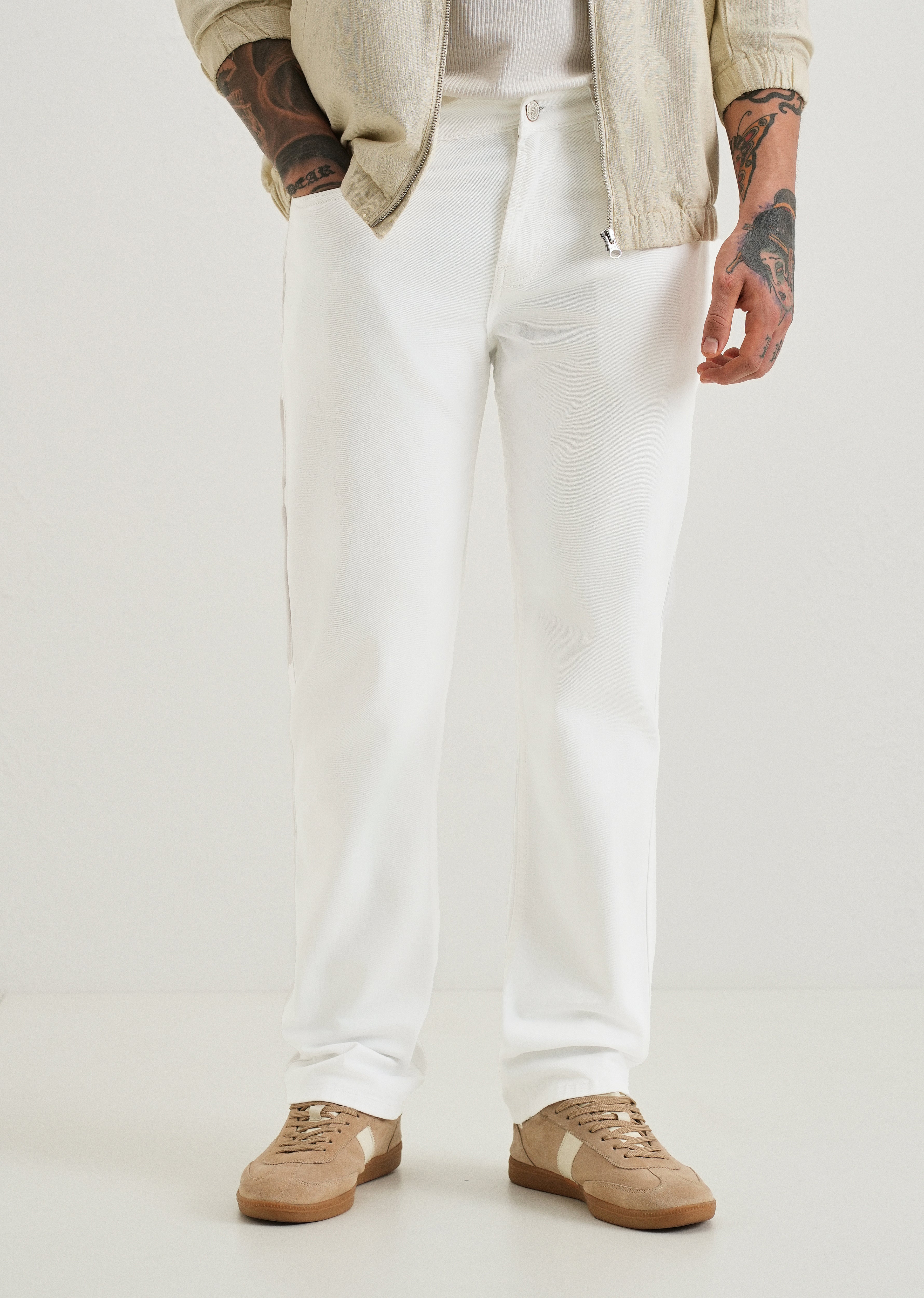White Straight fit Jeans