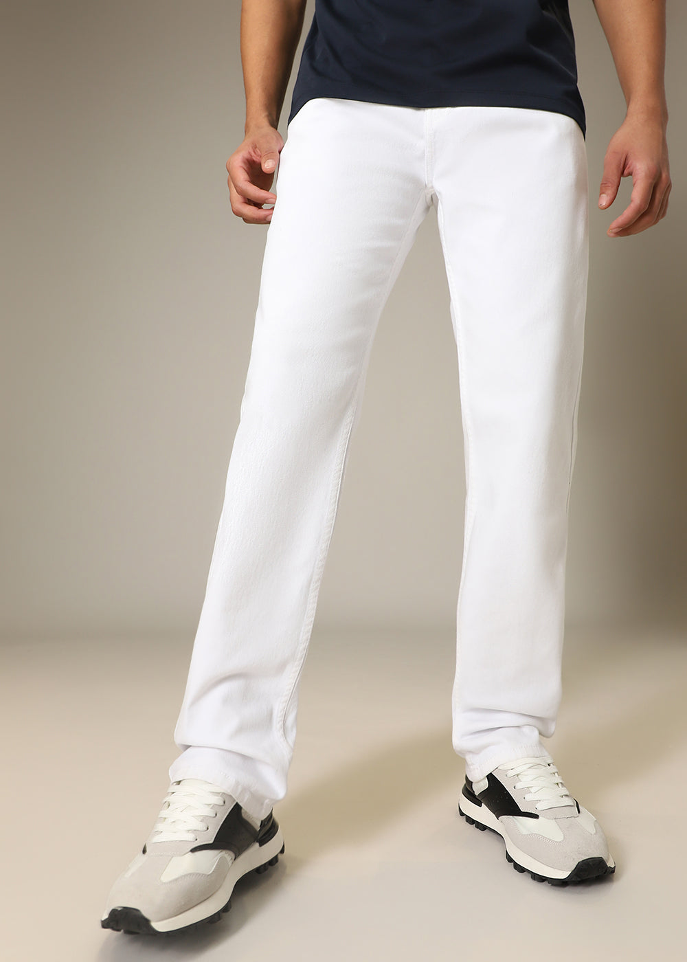 White Straight fit Jeans