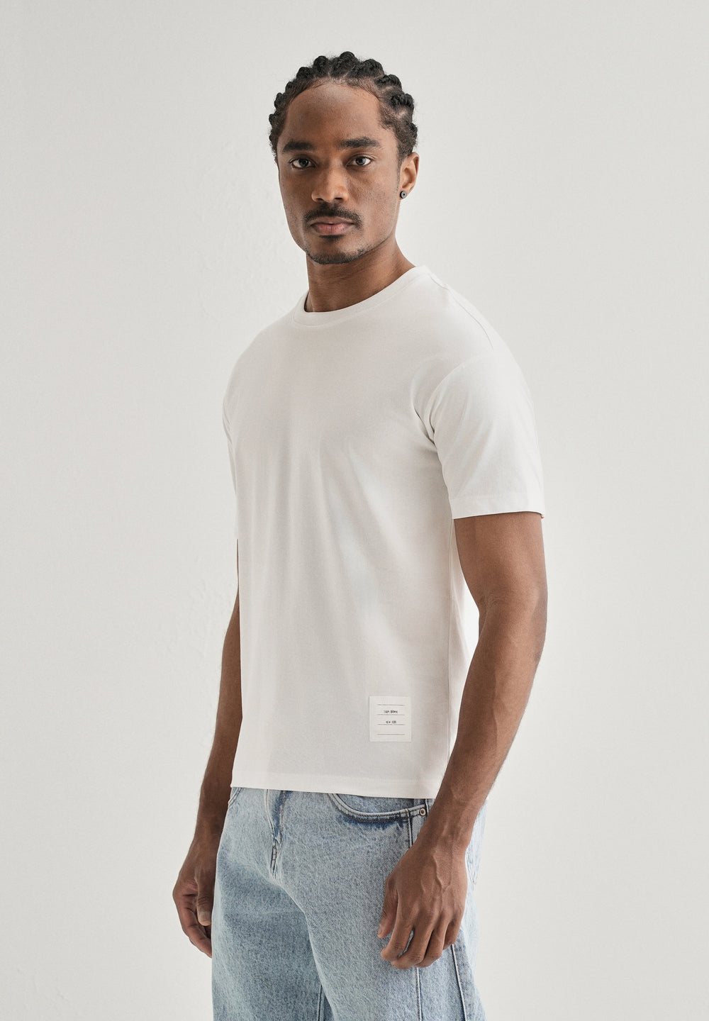 White Stripe Back Yoke T-shirt