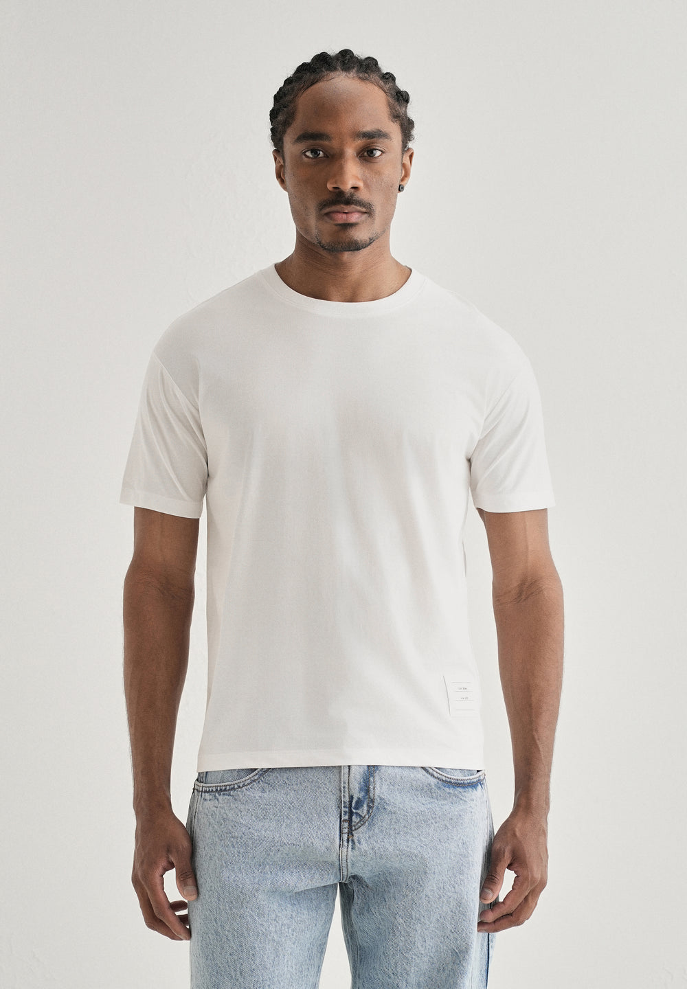 White Stripe Back Yoke T-shirt