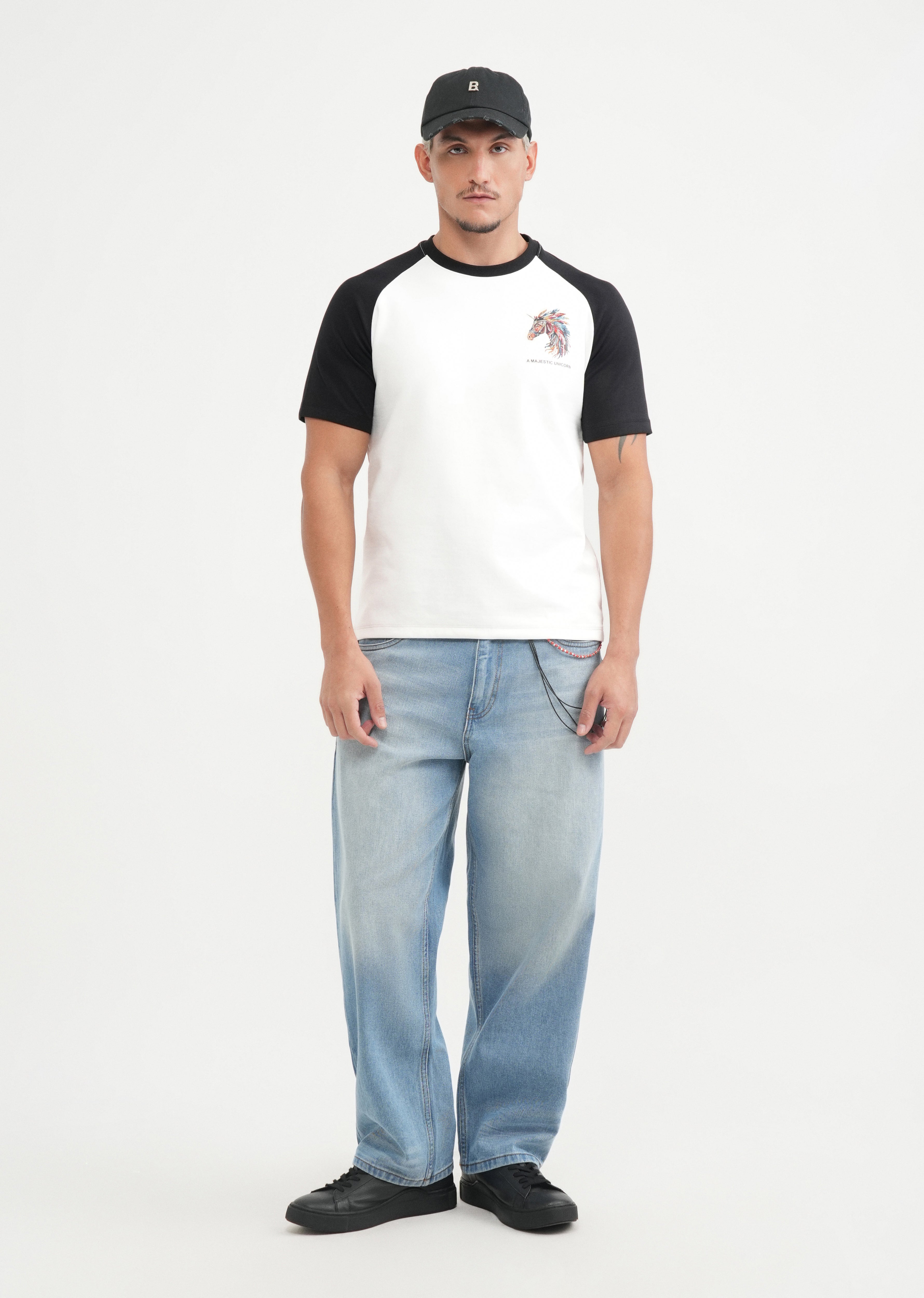White Unicorn Printed T-shirt