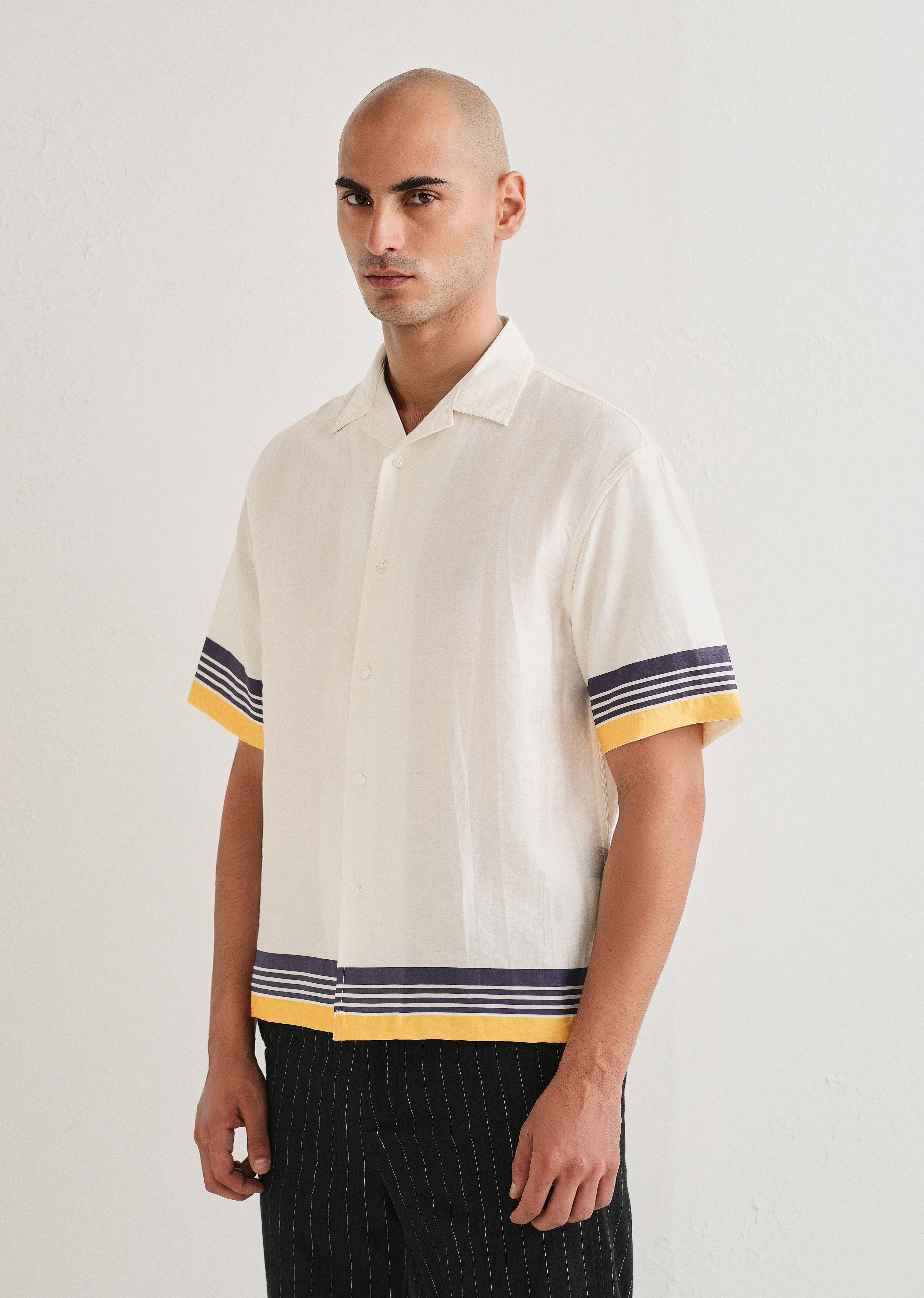 White Back Placement Print Shirt