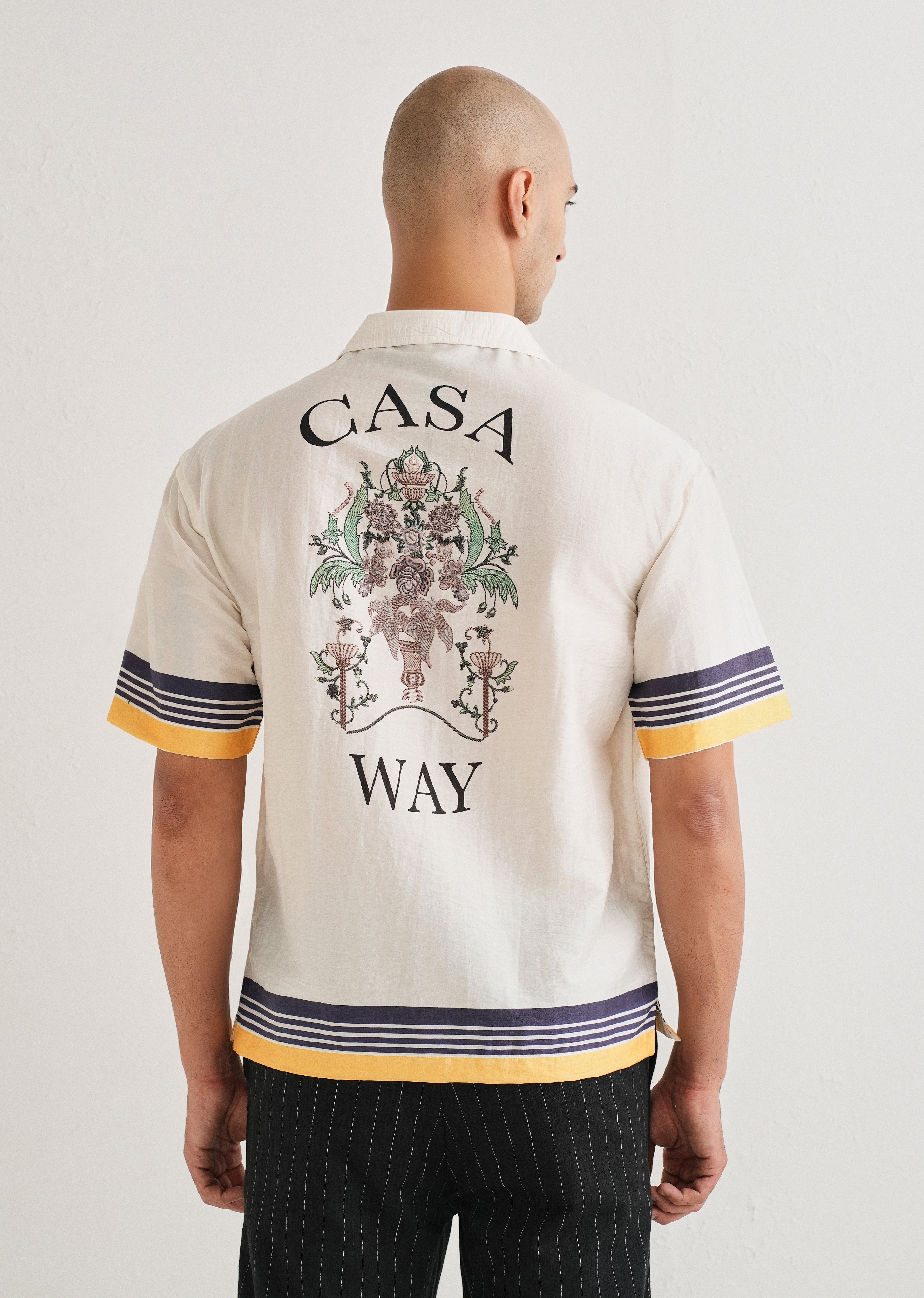 White Back Placement Print Shirt