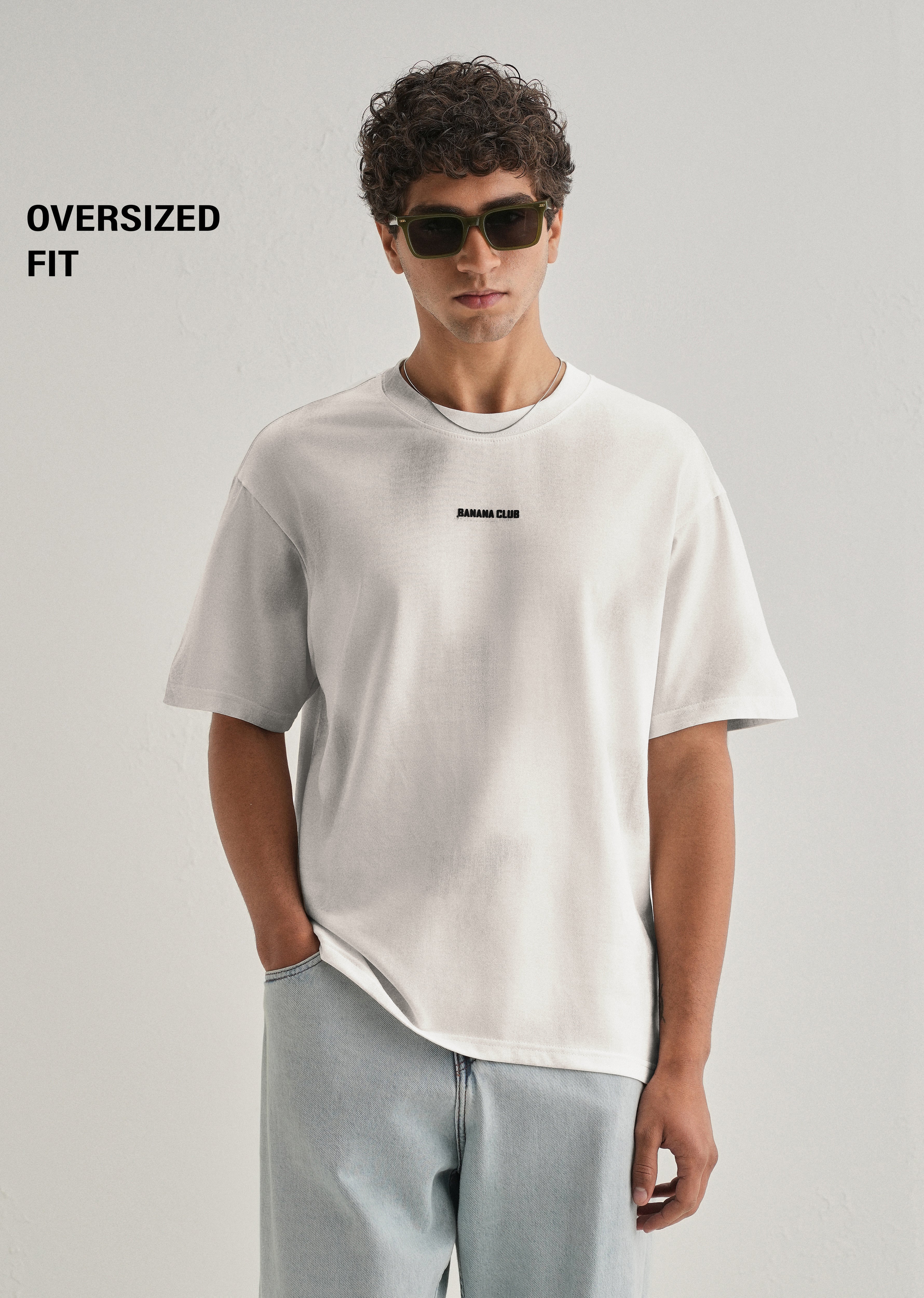 White Brushstroke Oversized T-shirt