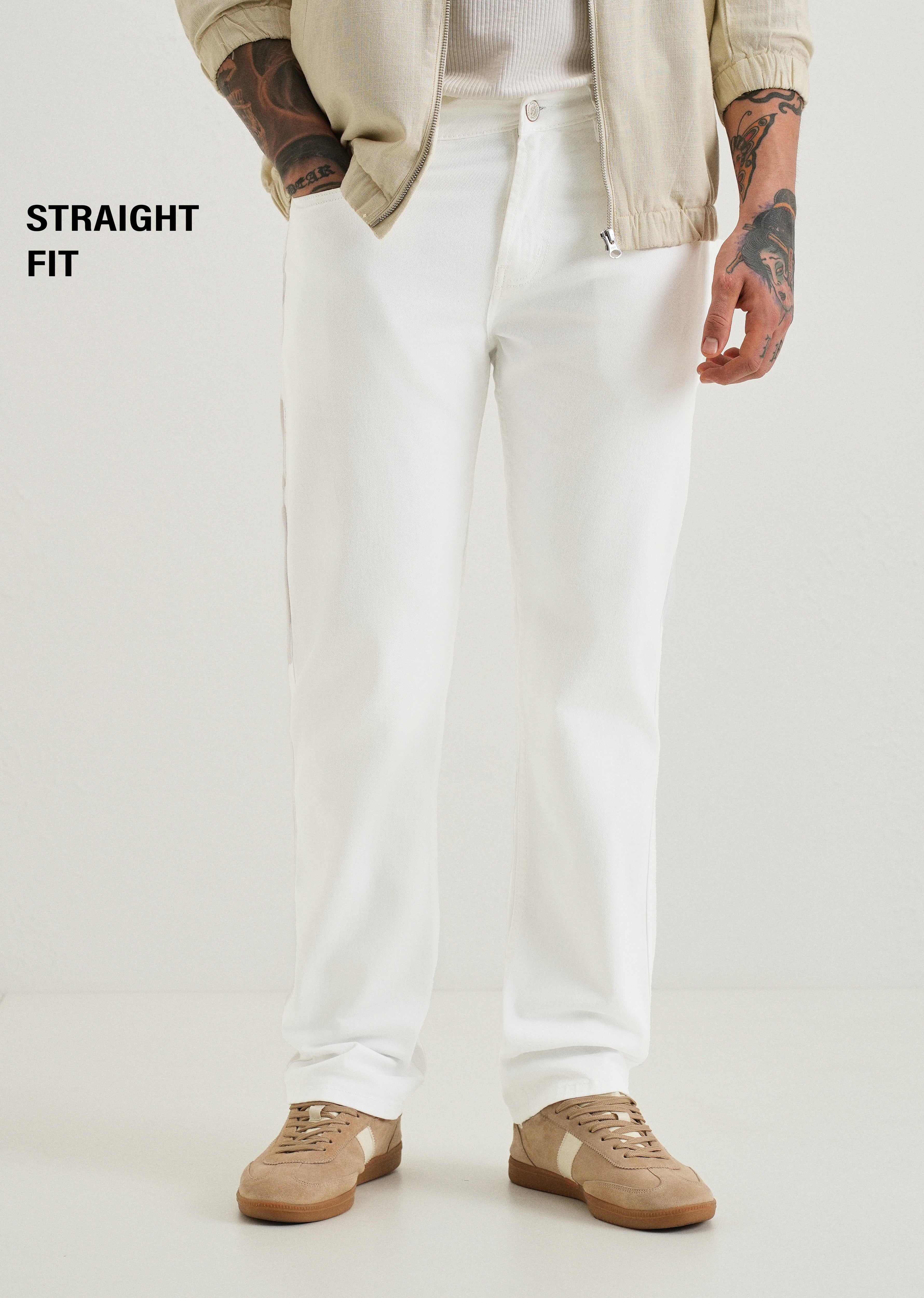 White Straight fit Jeans