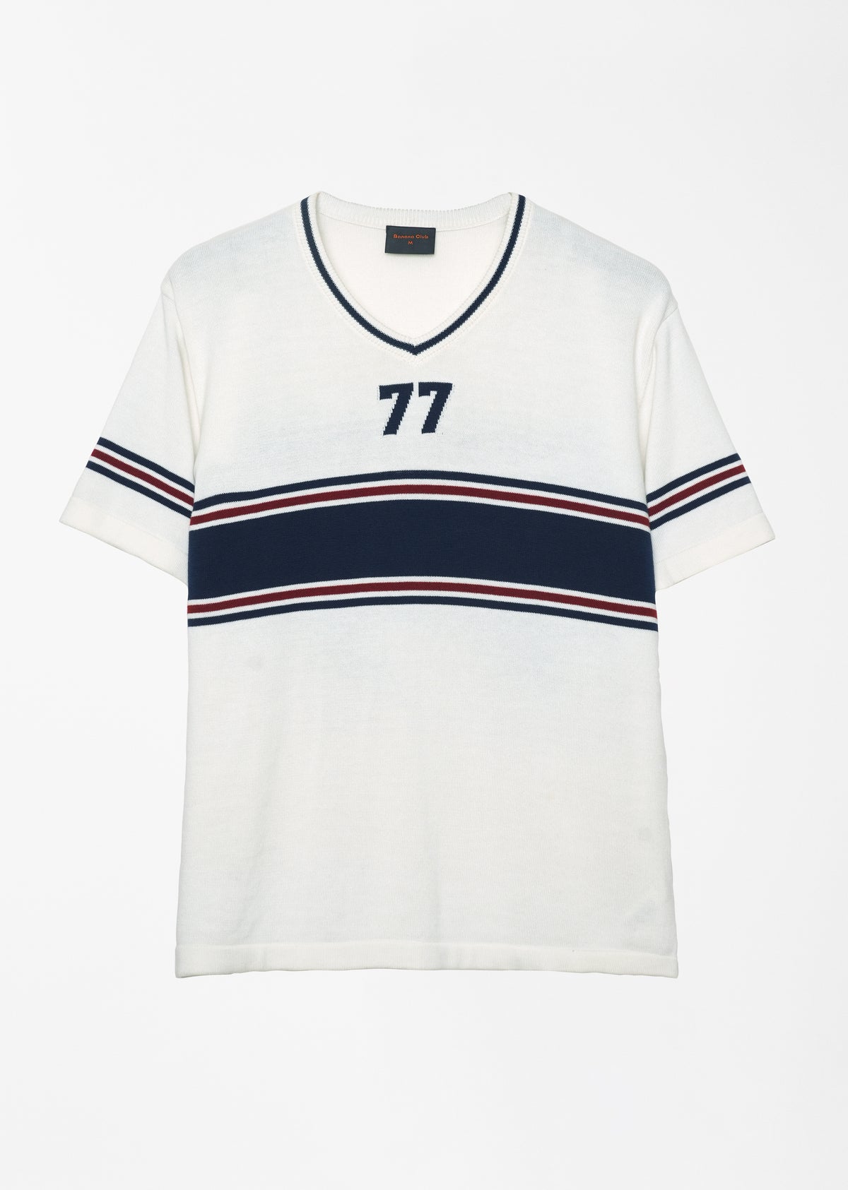 White Varsity Jacquard Knit T-shirt
