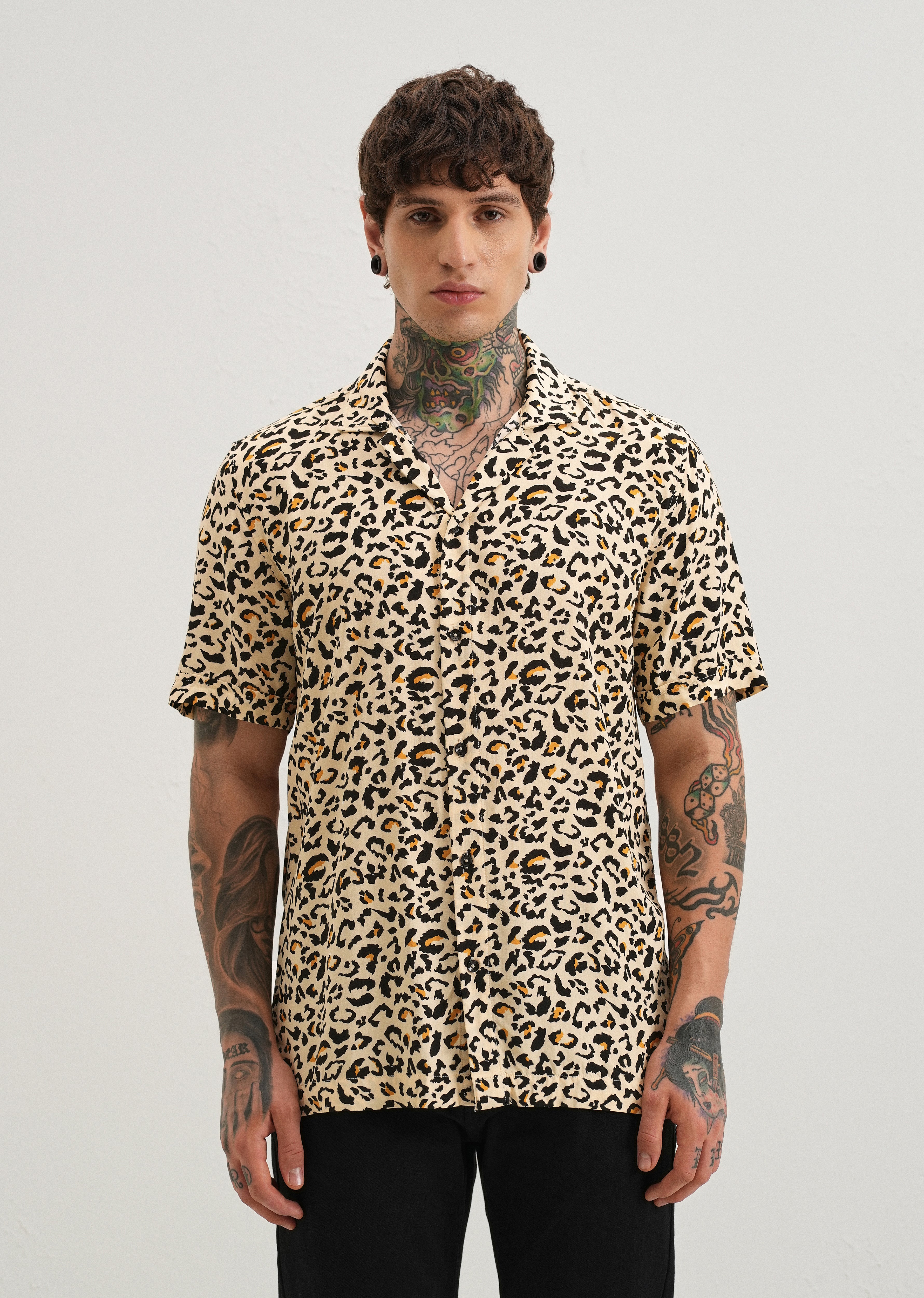 Wild Print Half sleeve shirt