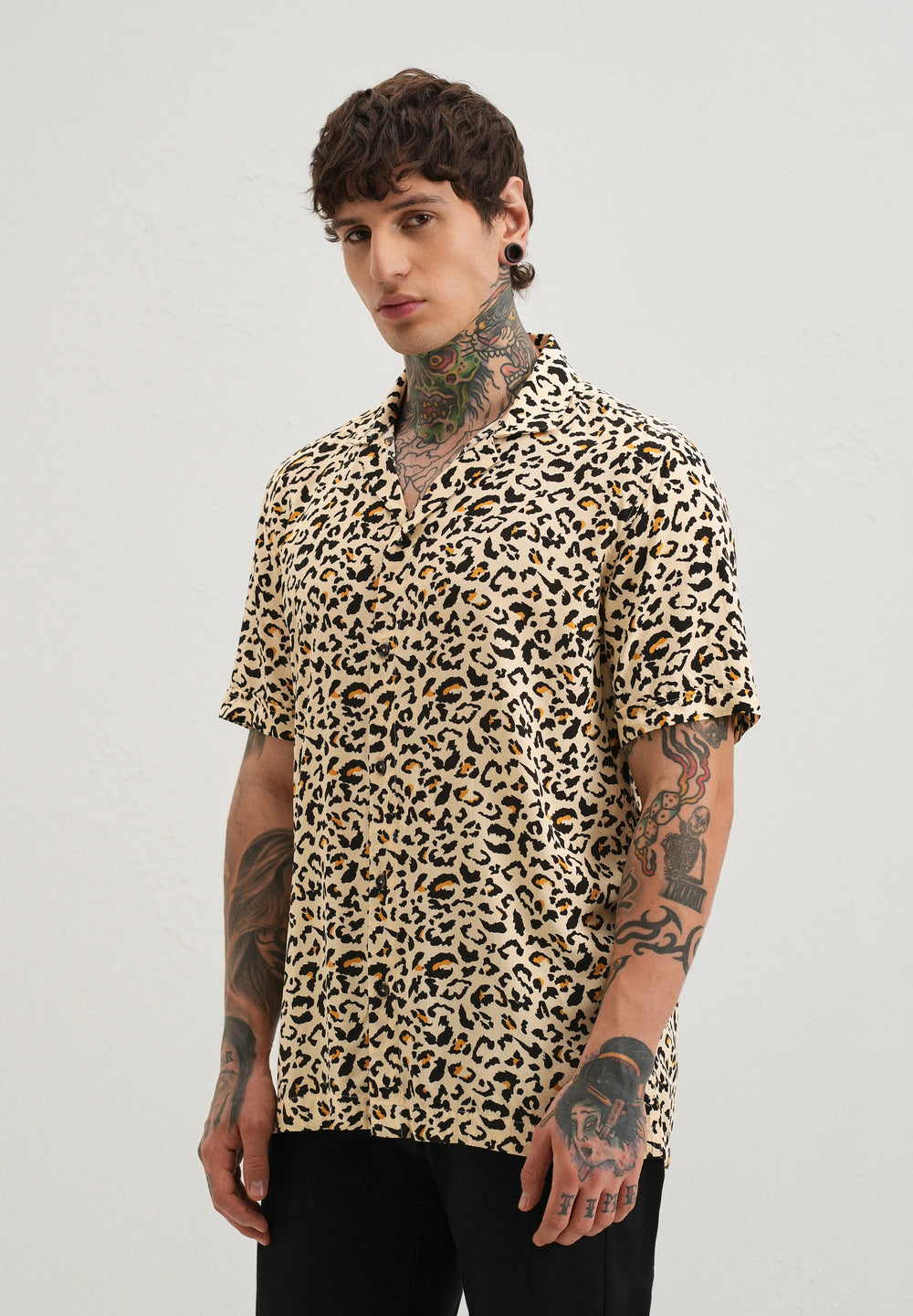 Wild Print Half sleeve shirt